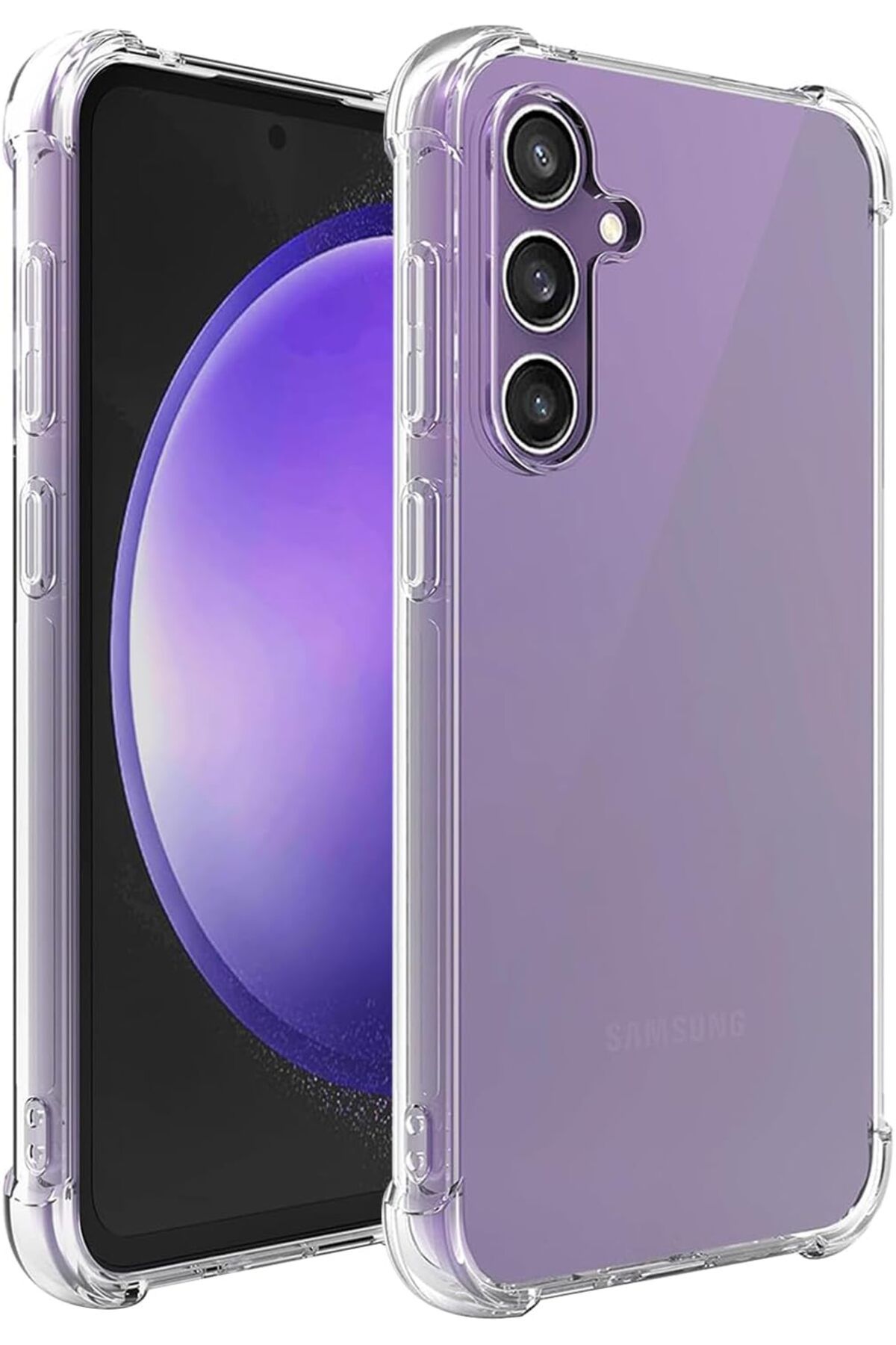 Ehr. Samsung Galaxy S24 FE Uyumlu Darbe Önleyici Sararmaya Dayanıklı Airbag Korumalı Ultra Slim TPU Şeffa