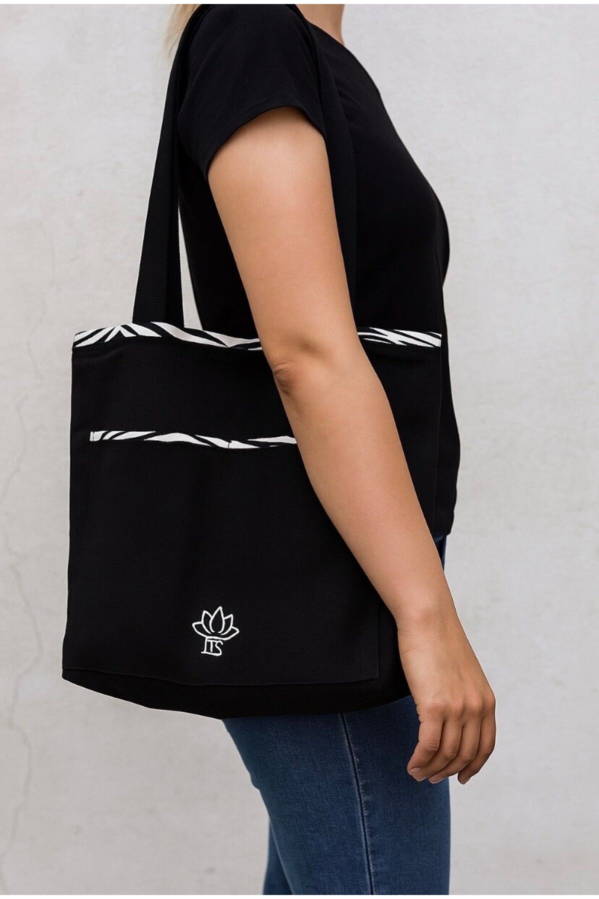 LTS bag siyah fitilli omuz çantası