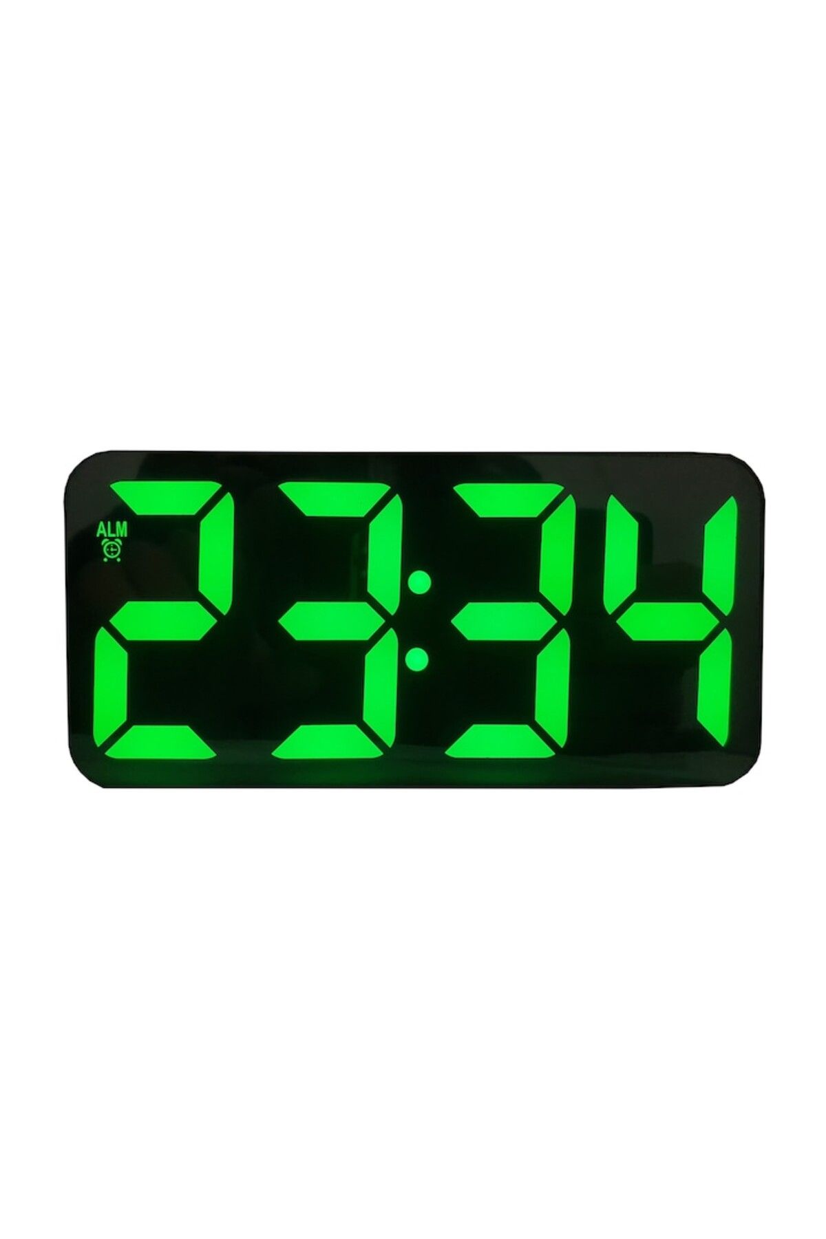 dalimag-Electronic Clock with Green LED, Alarm, 12/24-hour Format, Mirror Surface, Rectangular Shape 2