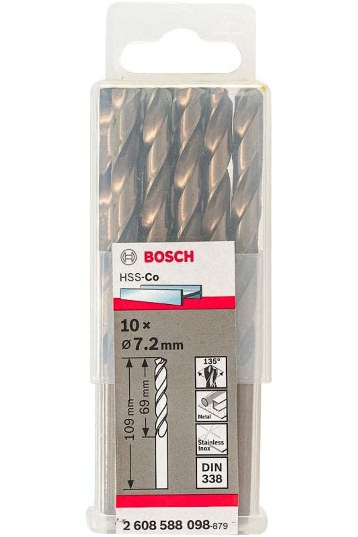 Mena Rise BlackShop HSS-Co Metal Matkap Ucu 7,2 * 109 mm 10lu Paket 1064272
