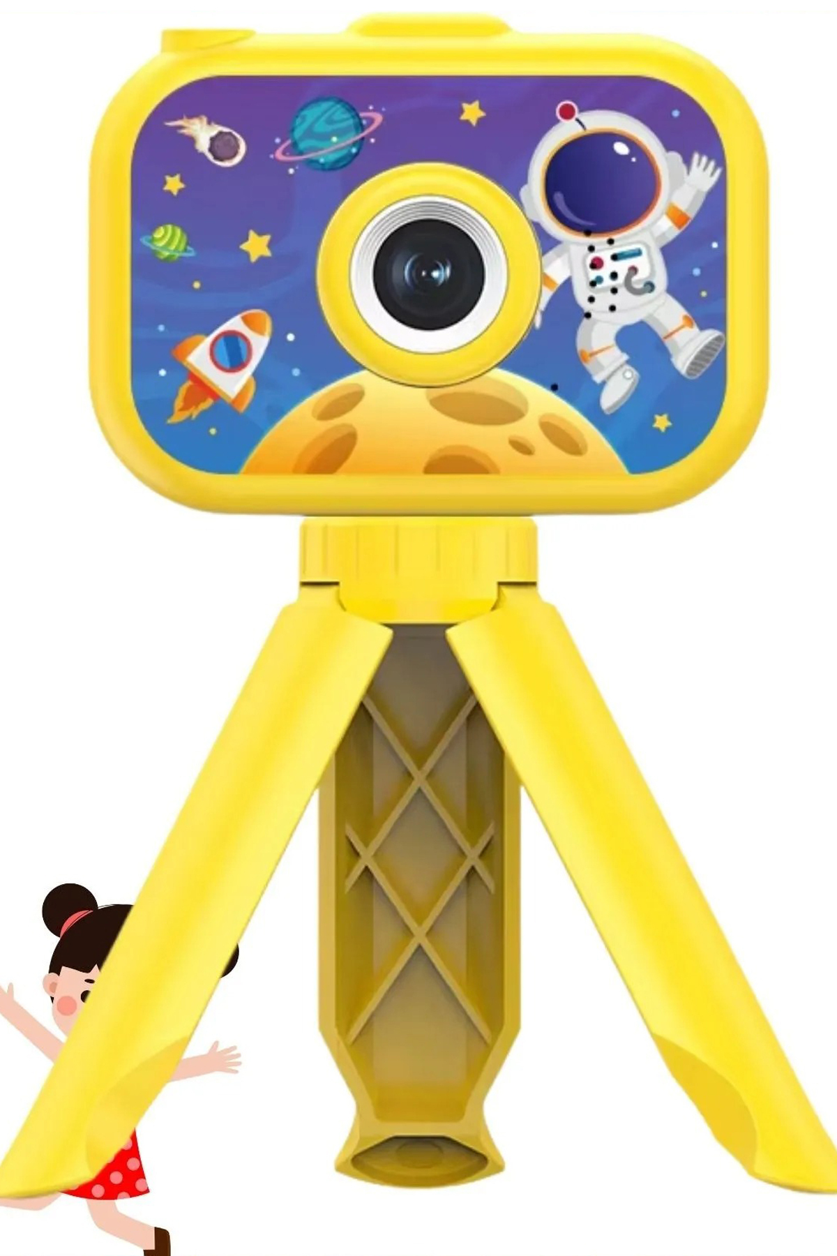 DigiMonster Dijital Fotoğraf Makinesi Çocuk Mini 1080p Hd Kamera Selfie Tripotlu Harika Çocuk Hediyesi