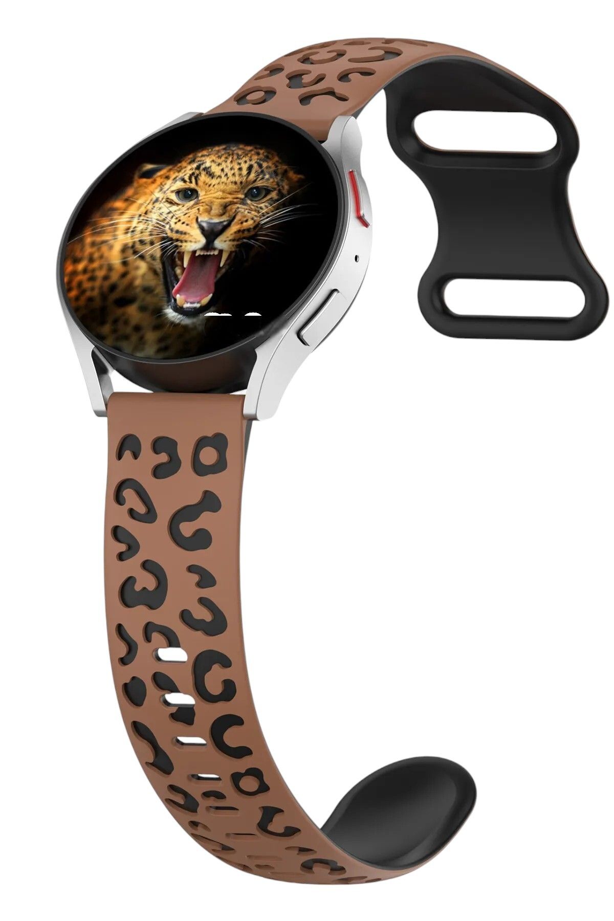 Asavia Huawei Watch 3 Gt Gt2 Gt2e Gt3 Gt4 Gt 5 Pro Se Elite 46mm Uyumlu 22mm Leopar Desenli Silikon Kordon