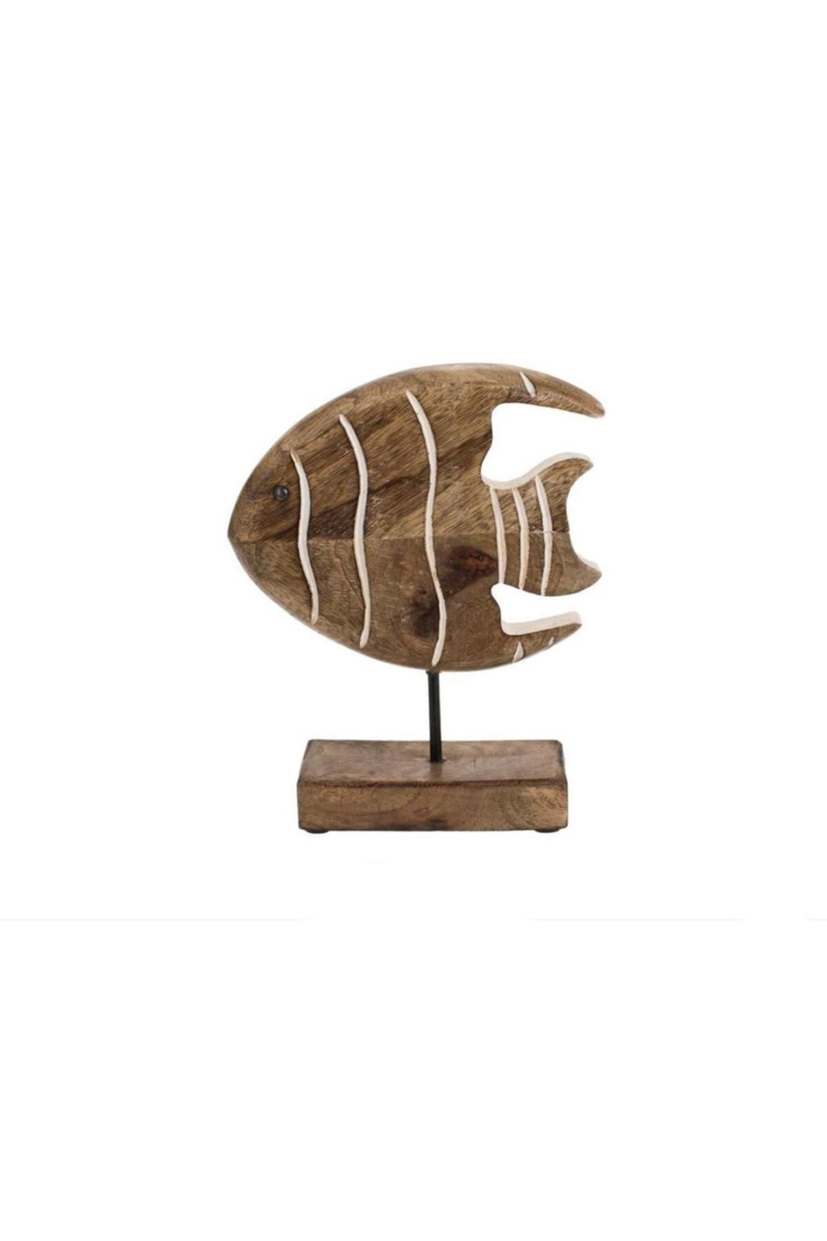 ÇIRPAN EV AHŞAP MARİN BALIK DEKOR 18X21CM