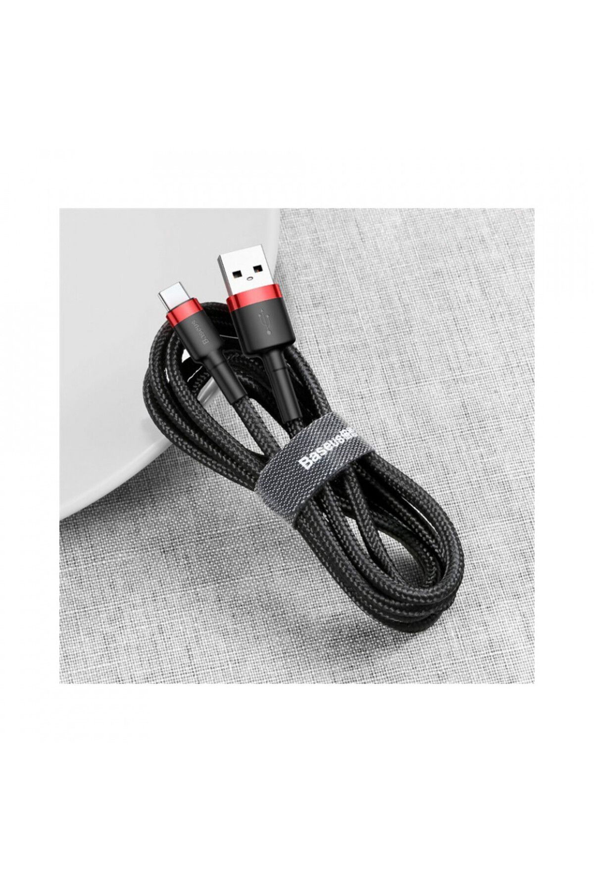 Baseus-Usb Type-c Data Cable, 2a, 3m - Cafule (CATKLF-U91) - Red Black 5