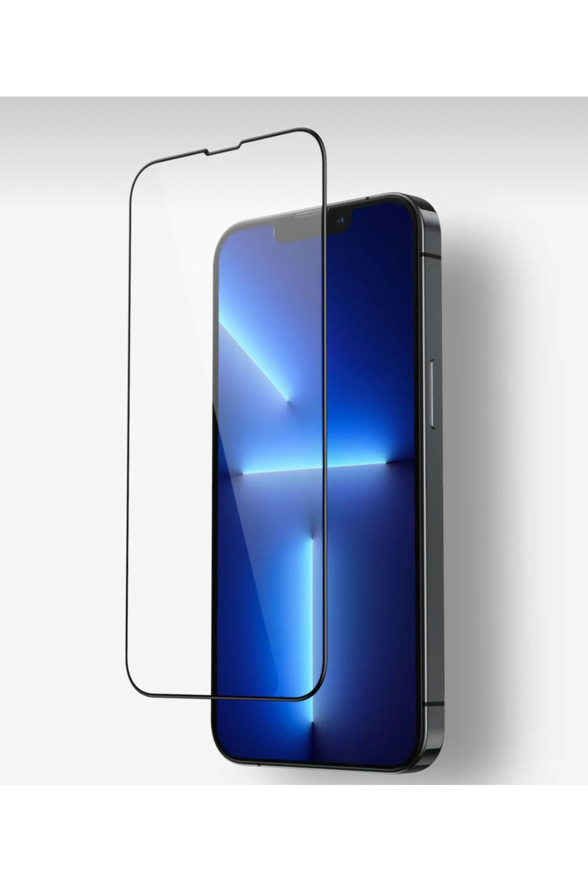 Store İPhone 13 13 Pro ile Uyumlu Kenarları Kırılmaya Dayanıklı Temperli Cam Ekran Koruyucu