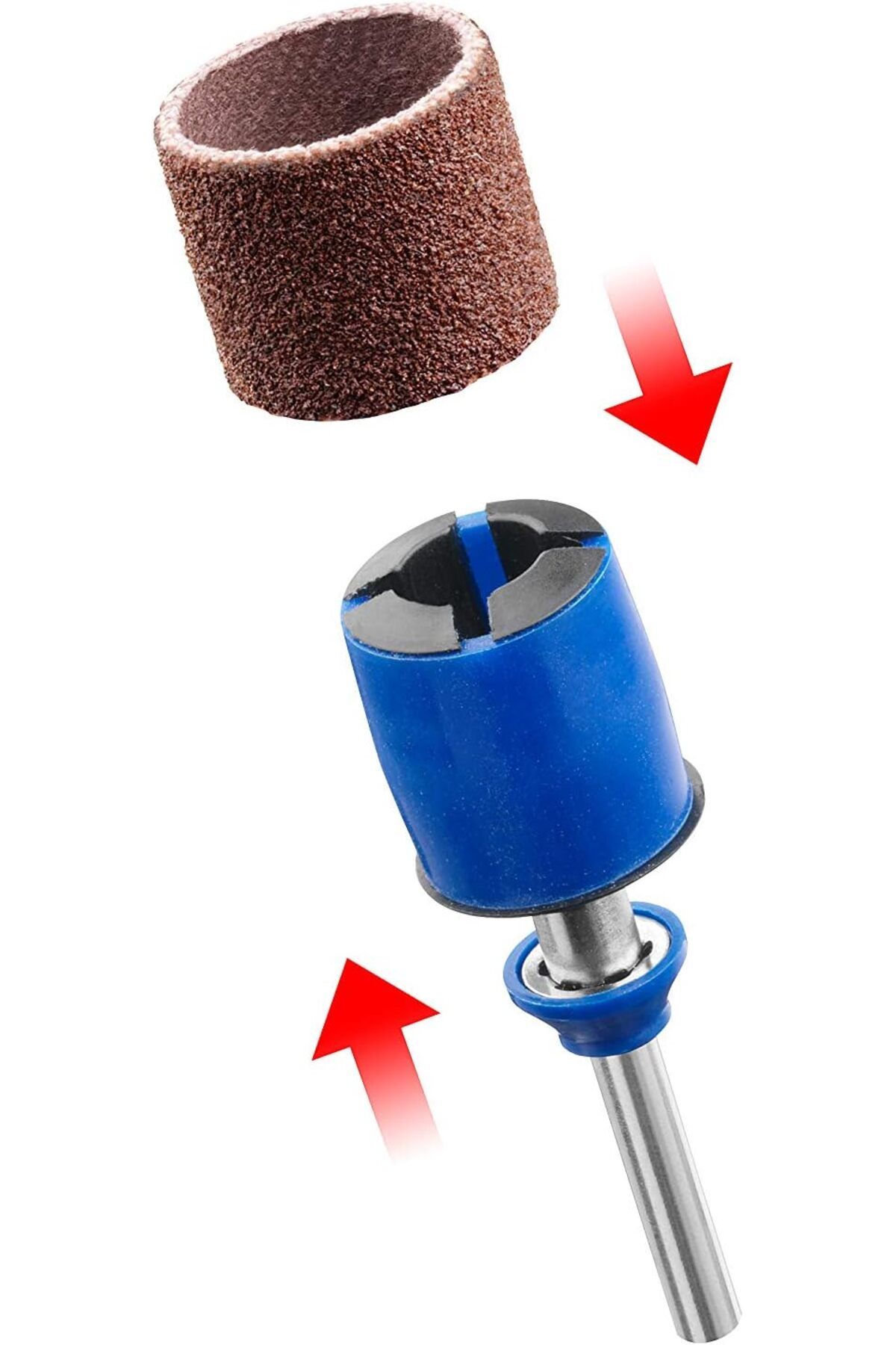 Mena Rise BlackShop SC407 EZ SpeedClic Zımparalama Mandreni ve Bandı, 60/120 Kumlu, 13mm, 3'lü 1064272