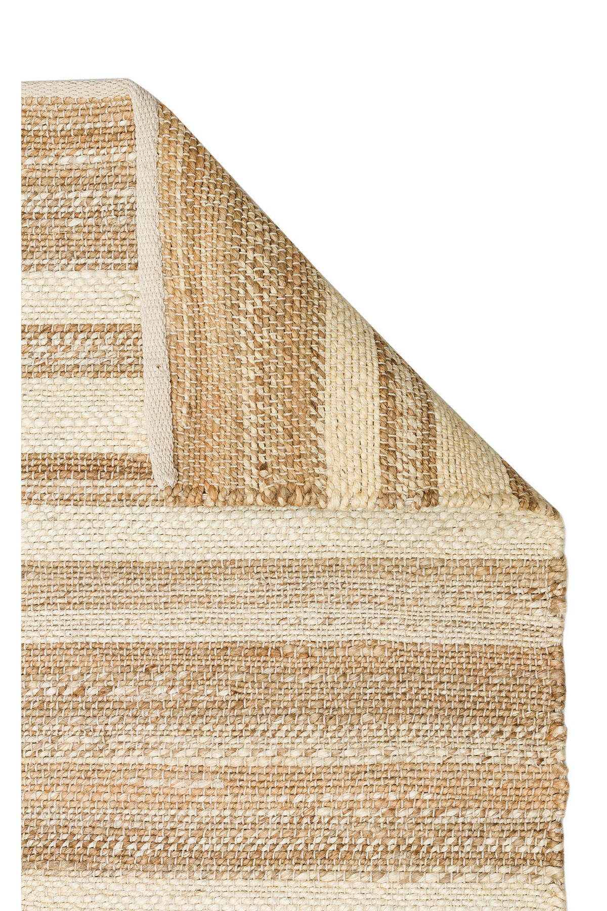 akbel halı & yatak exclusive home design Echo ECH 11 NATURAL Beyaz XW - Çift Taraflı Doğal El Dokuma Jüt Halı