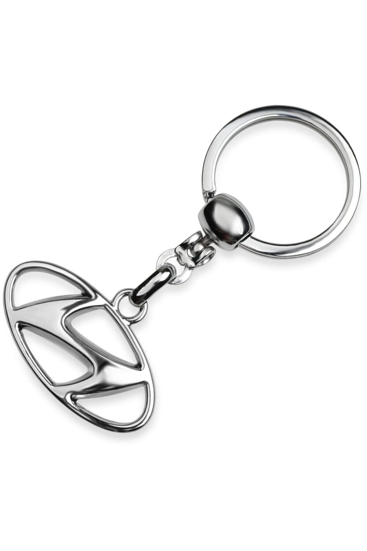 Store Krom Kaplamalı Hyundai Logolu Metal Otomobil Anahtarlığı