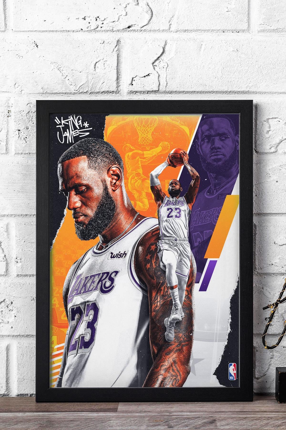 Saturn LeBron James Çerçeveli Tablo - Basketbol NBA Posteri Tablo