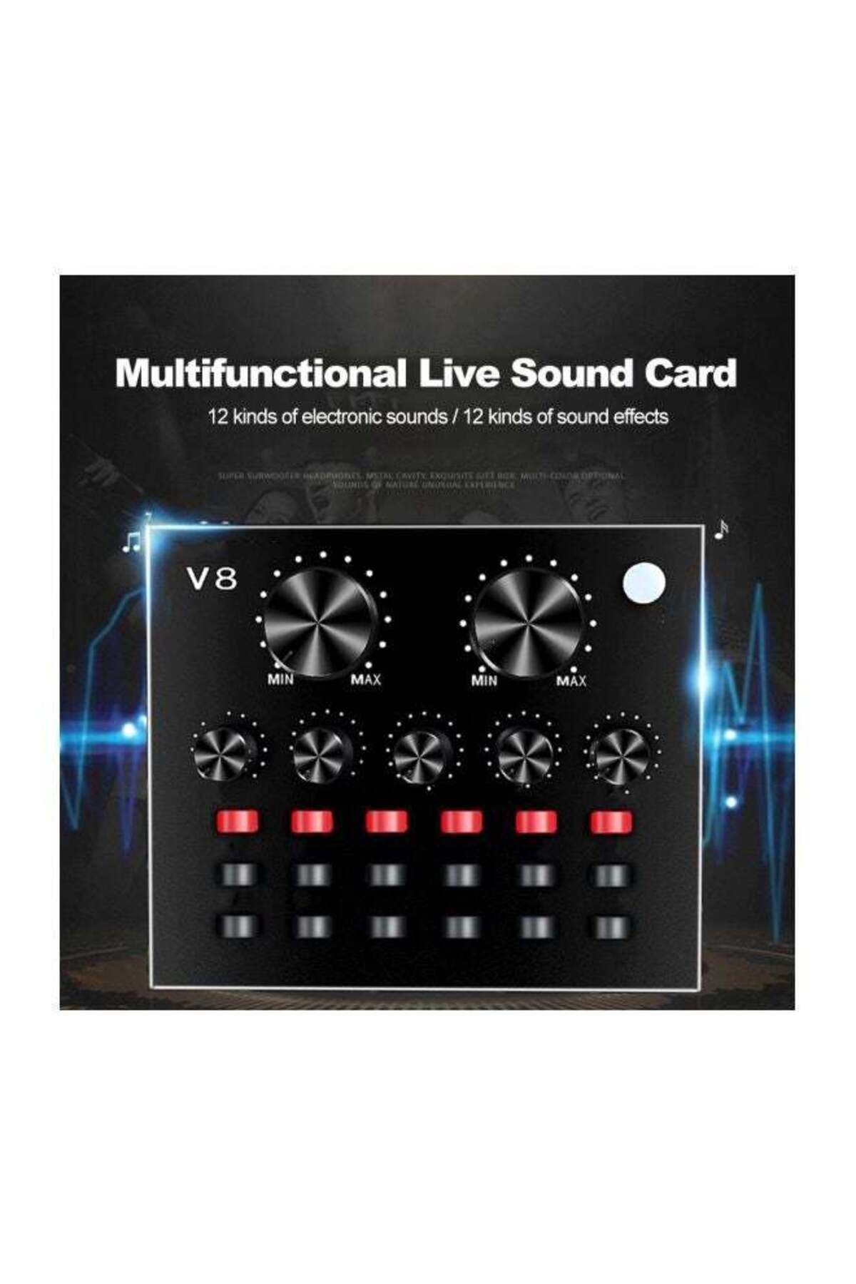 COOYA-V8 Multifunctional Live Sound Card: Bluetooth & Multi-Device Compatibility 7