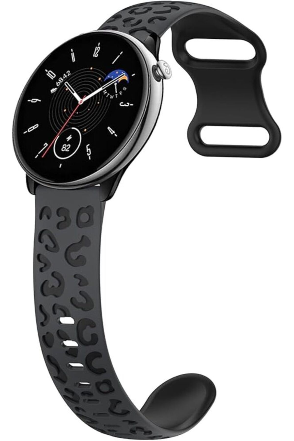 Asavia Huawei Watch 3 Gt Gt2 Gt2e Gt3 Gt4 Gt 5 Pro Se Elite 46mm Uyumlu 22mm Leopar Desenli Silikon Kordon