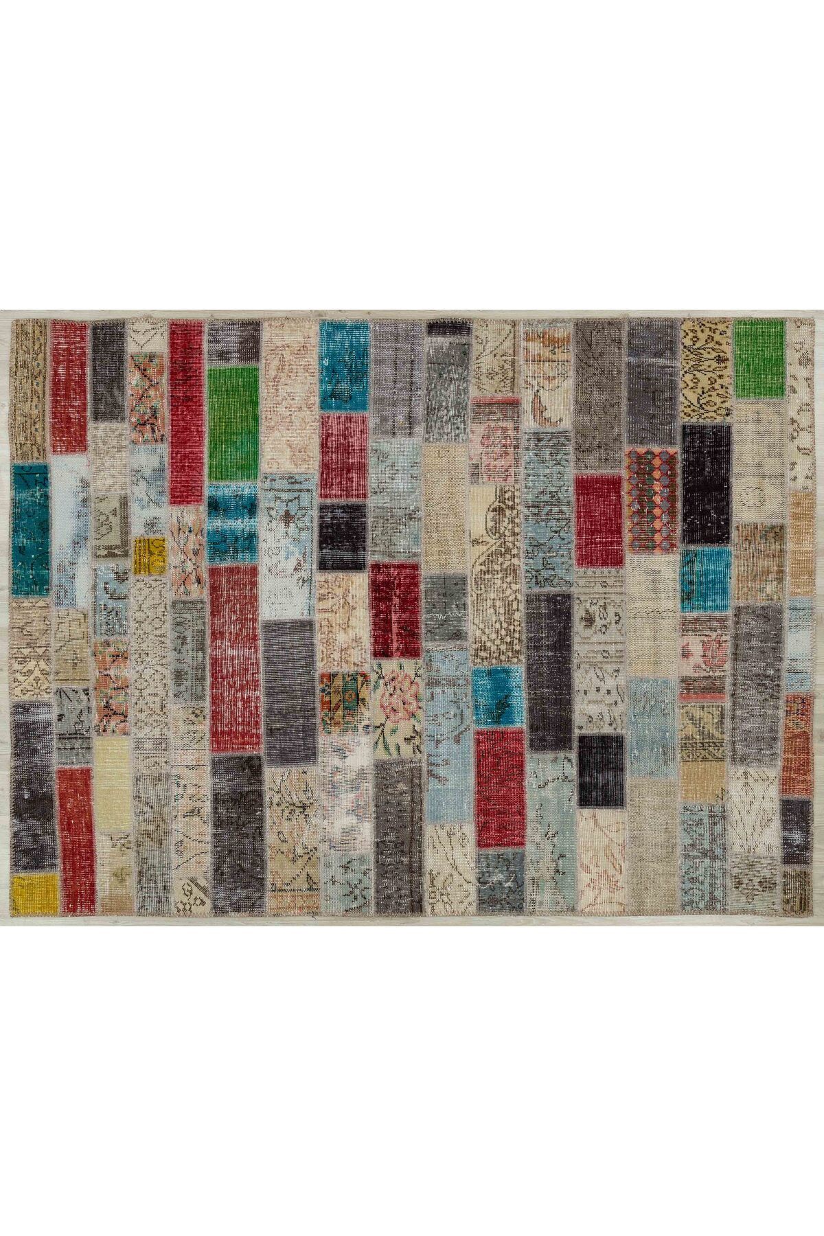 efestrend Doğal Dokuma Patchwork Halı