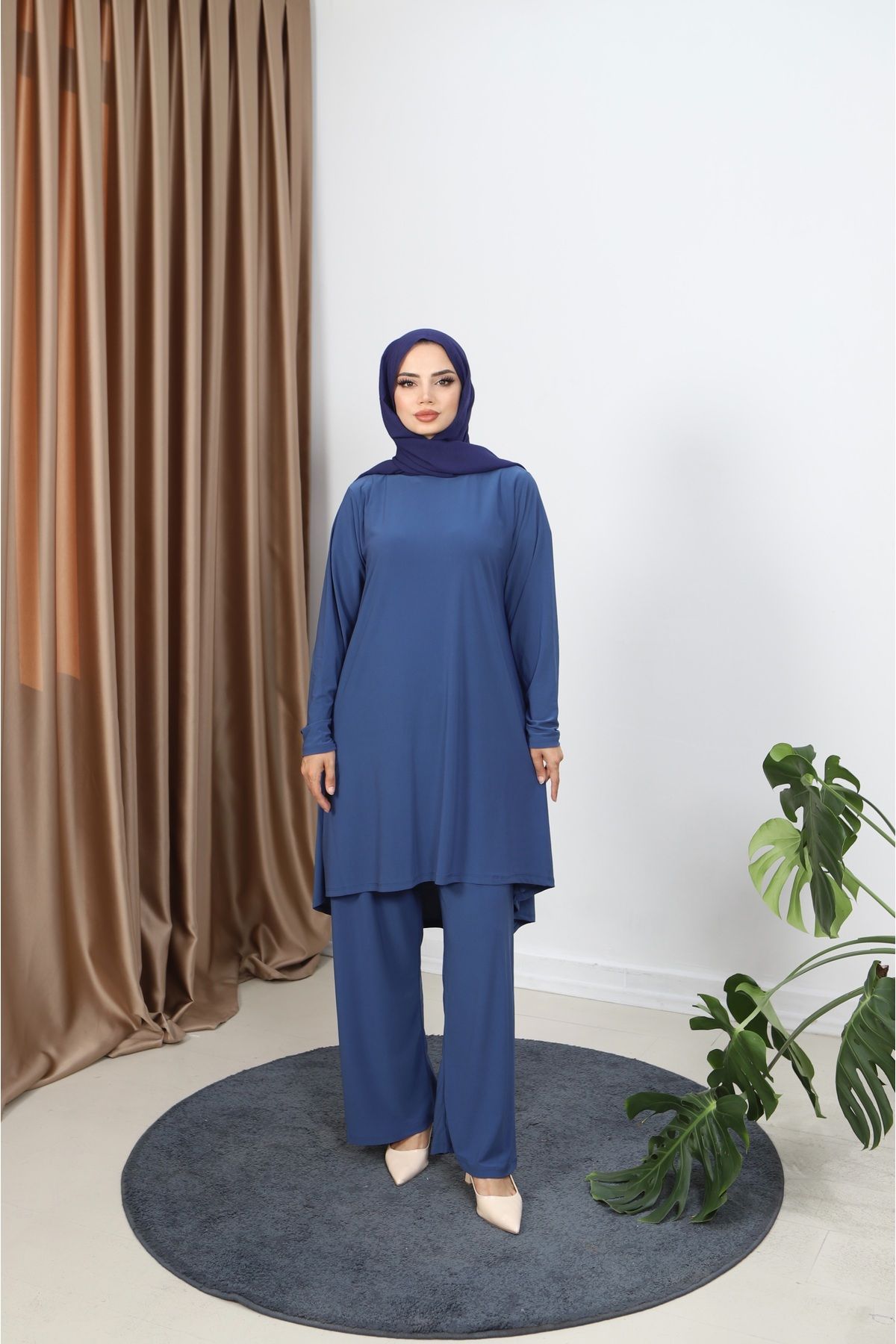 NİSUM MODA UZUN TUNİKLİ SANDY TAKIM