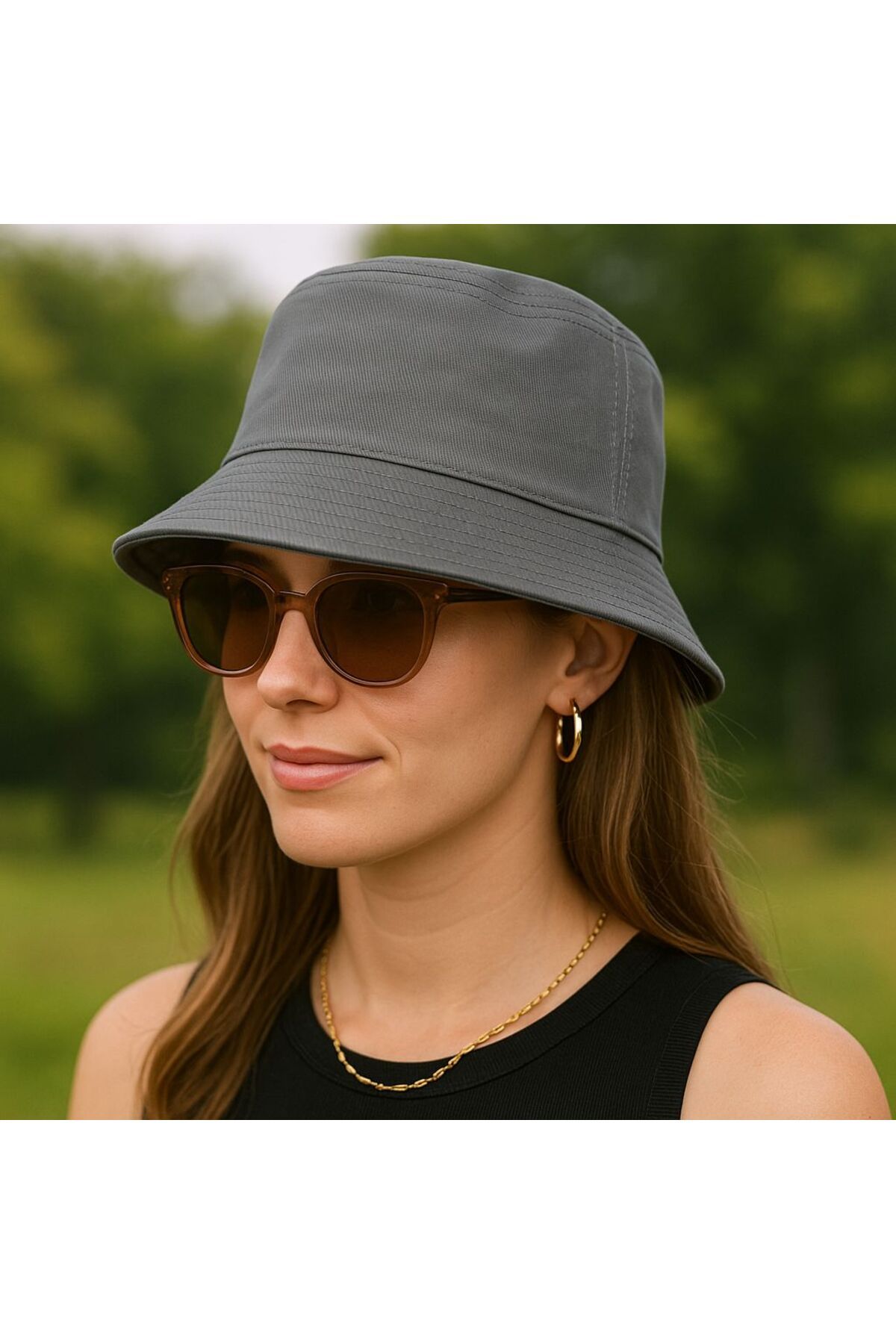 SFCOLLECTION Unisex Bucket Bermuda Şapka - Pamuk Kumaş Günlük Yazlık Kova Balıkçı Şapka