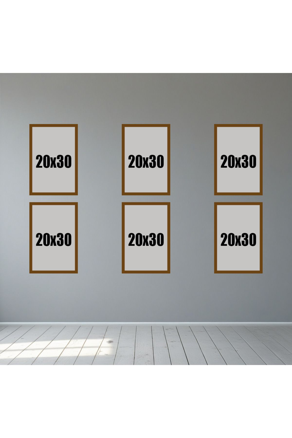 Tooall 20x30 Kahverengi Boş Çerçeve Seti – 1’li, 2’li, 3’lü, 6’lı, 9’lu Duvar Dekor Çerçevesi
