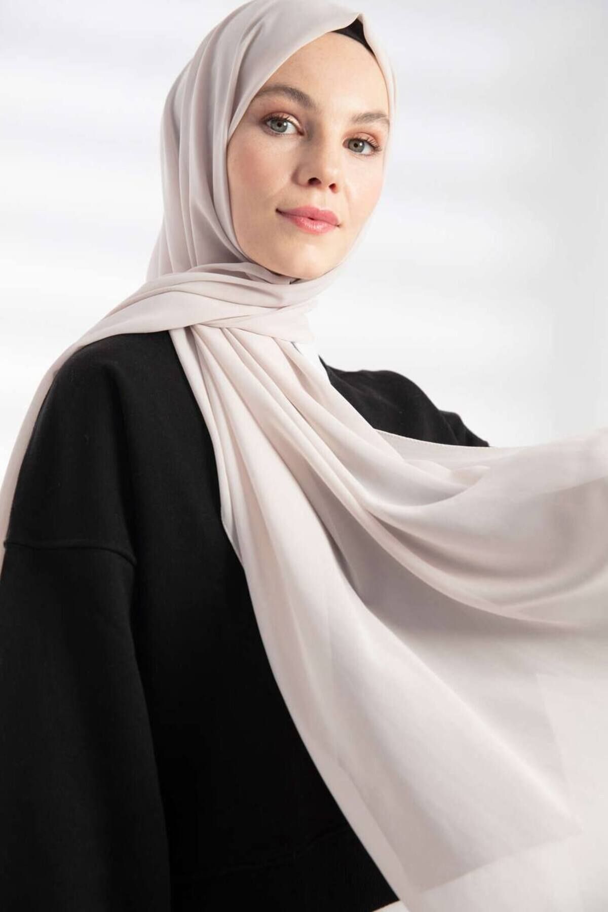 FLORA TEKSTİL ŞİFON ŞAL 180*75 BEYAZ