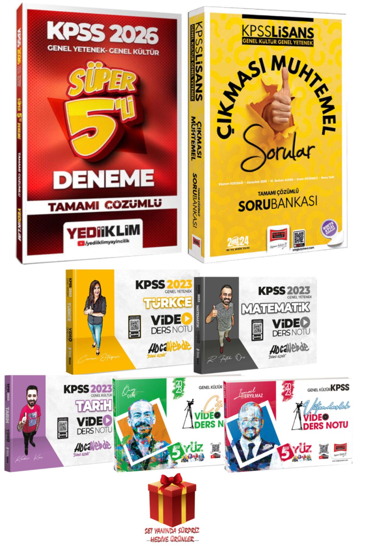 Yediiklim Yayınları 2026 Yediiklim KPSS Deneme+Yargı GYGK Çıkması Muhtemel Sorular+GYGK Konu Anlatım Seti