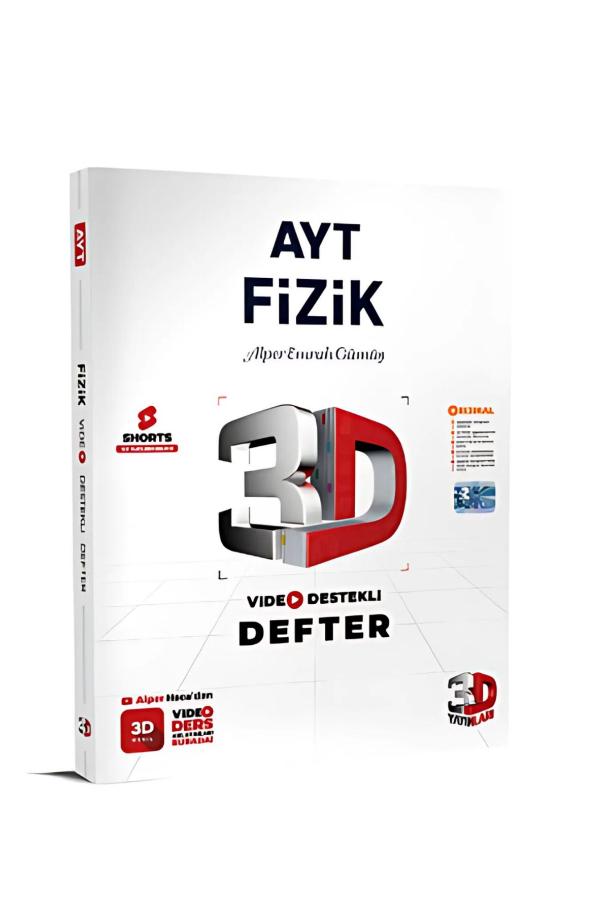 3D Yayınları 2026 3D AYT Video Destekli Defter Fizik