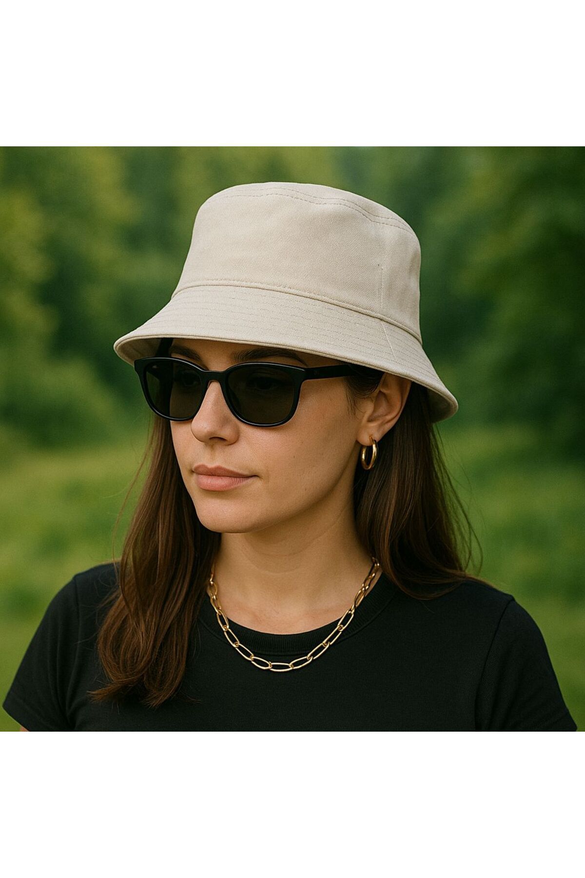 SFCOLLECTION Unisex Bucket Bermuda Şapka - Pamuk Kumaş Günlük Yazlık Kova Balıkçı Şapka