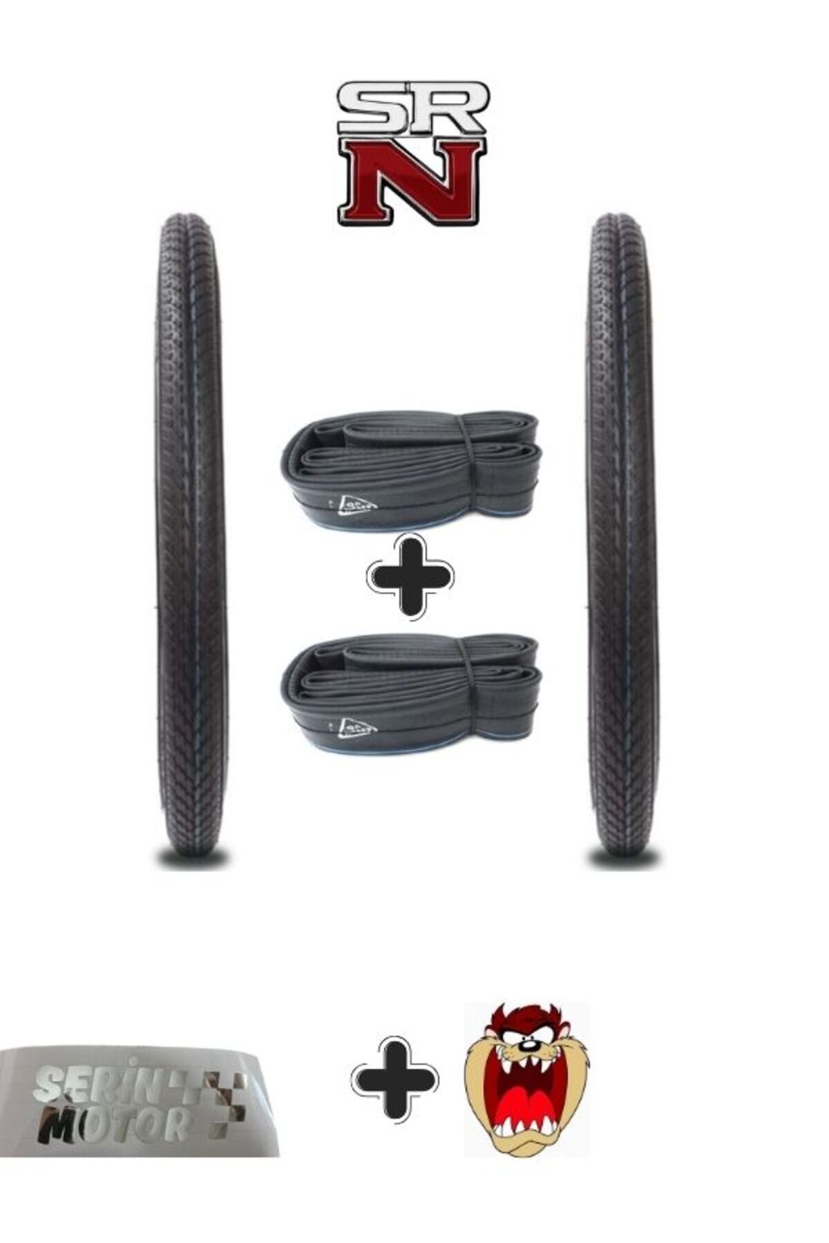 Servis Bisiklet 26 İç Dış Lastik Ön Arka Takım ( Dış 26x2.00-İç 26x1.75-2.125 ) Hedye tzmnya sticker