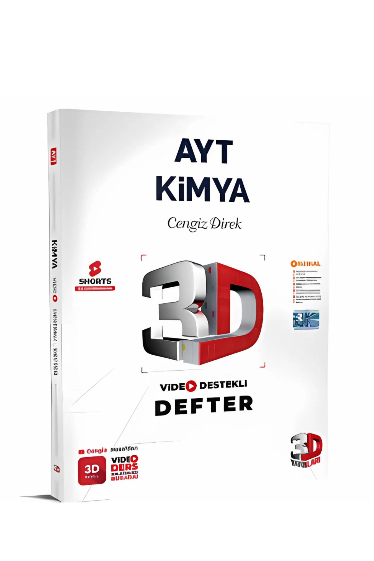3D Yayınları 2026 3D AYT Video Destekli Defter Kimya