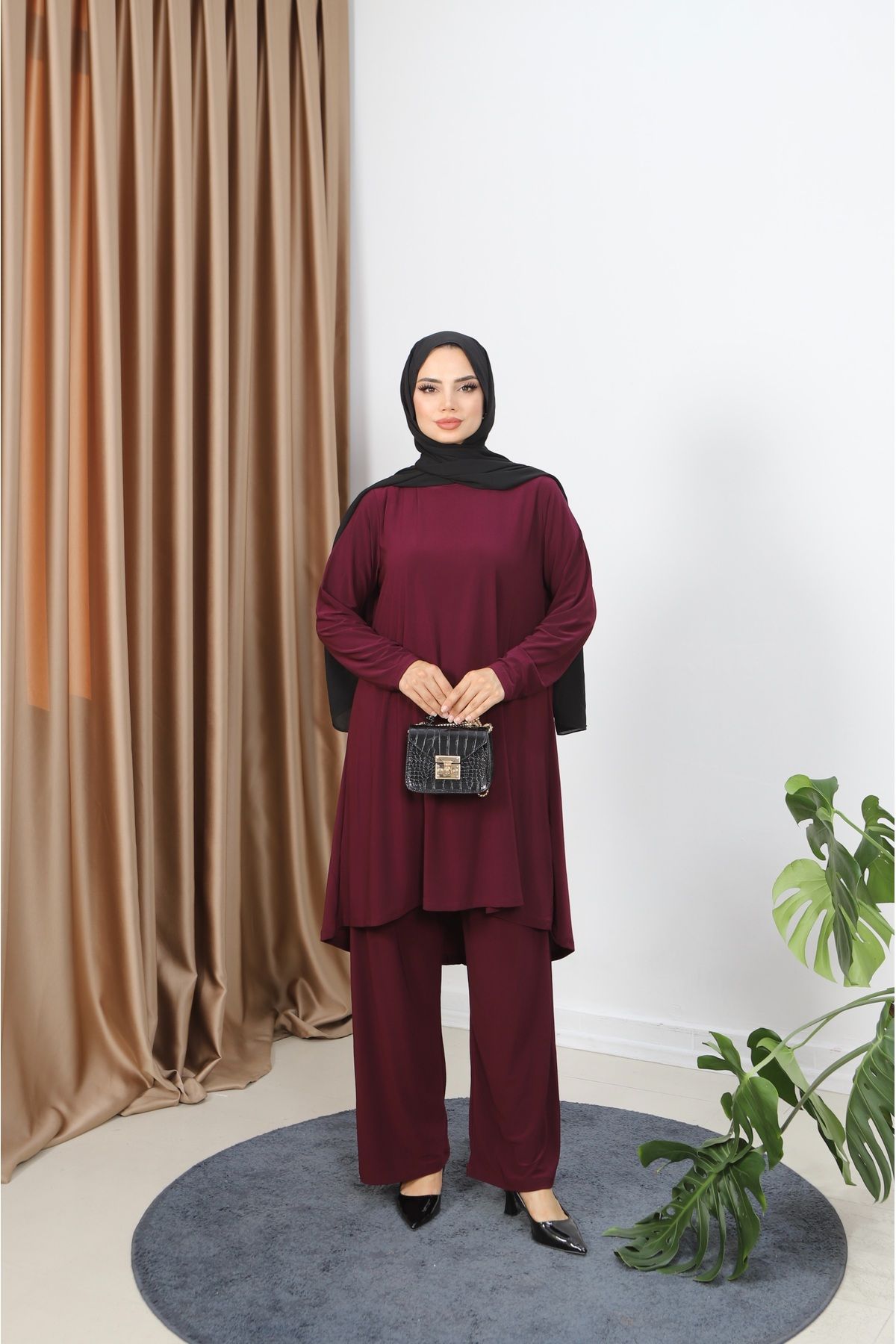 NİSUM MODA UZUN TUNİKLİ SANDY TAKIM