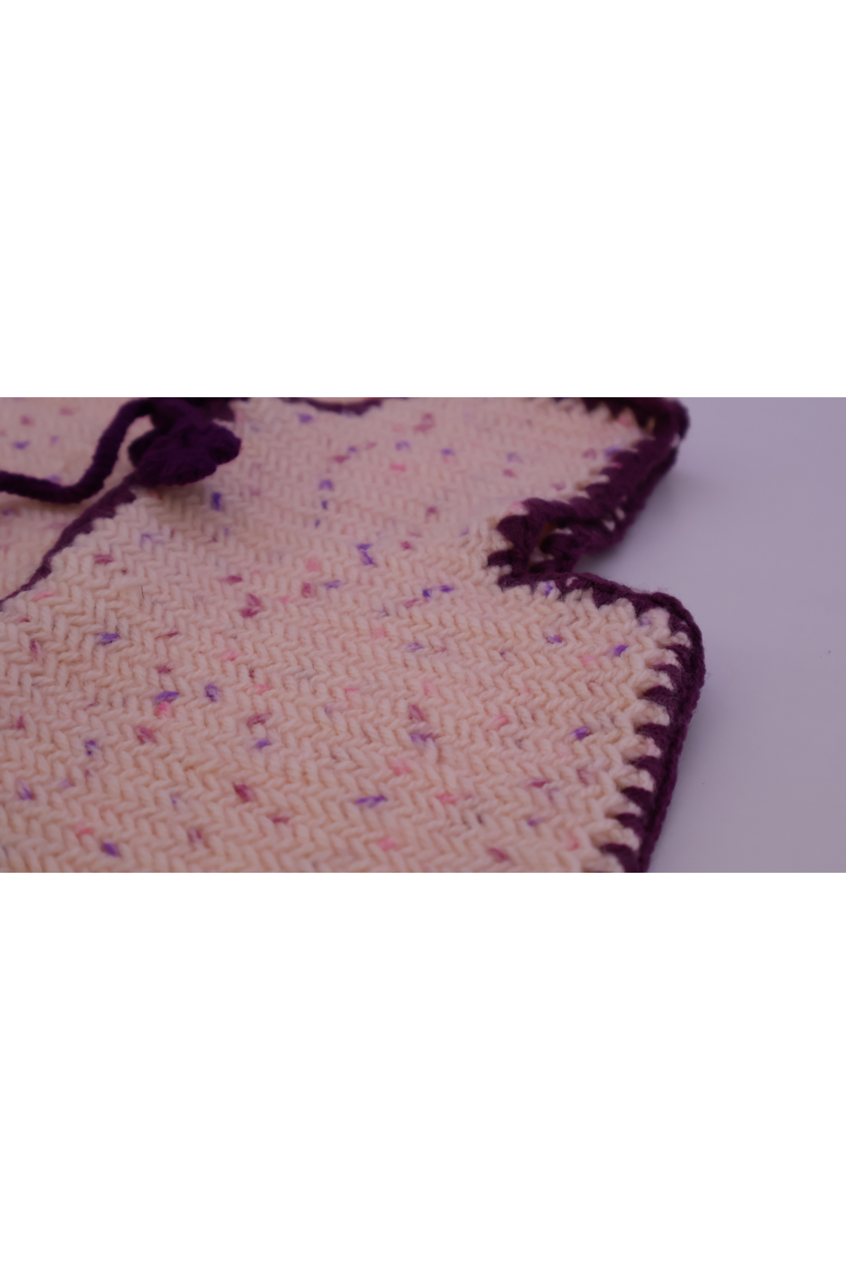 Mersin Alzheimer Derneği Kenarları Mor İşleme Detaylı pembe Renk Bebek Yelek 3-6 ay Boy:29 en:28 fotoğrafı 2 (önizleme)