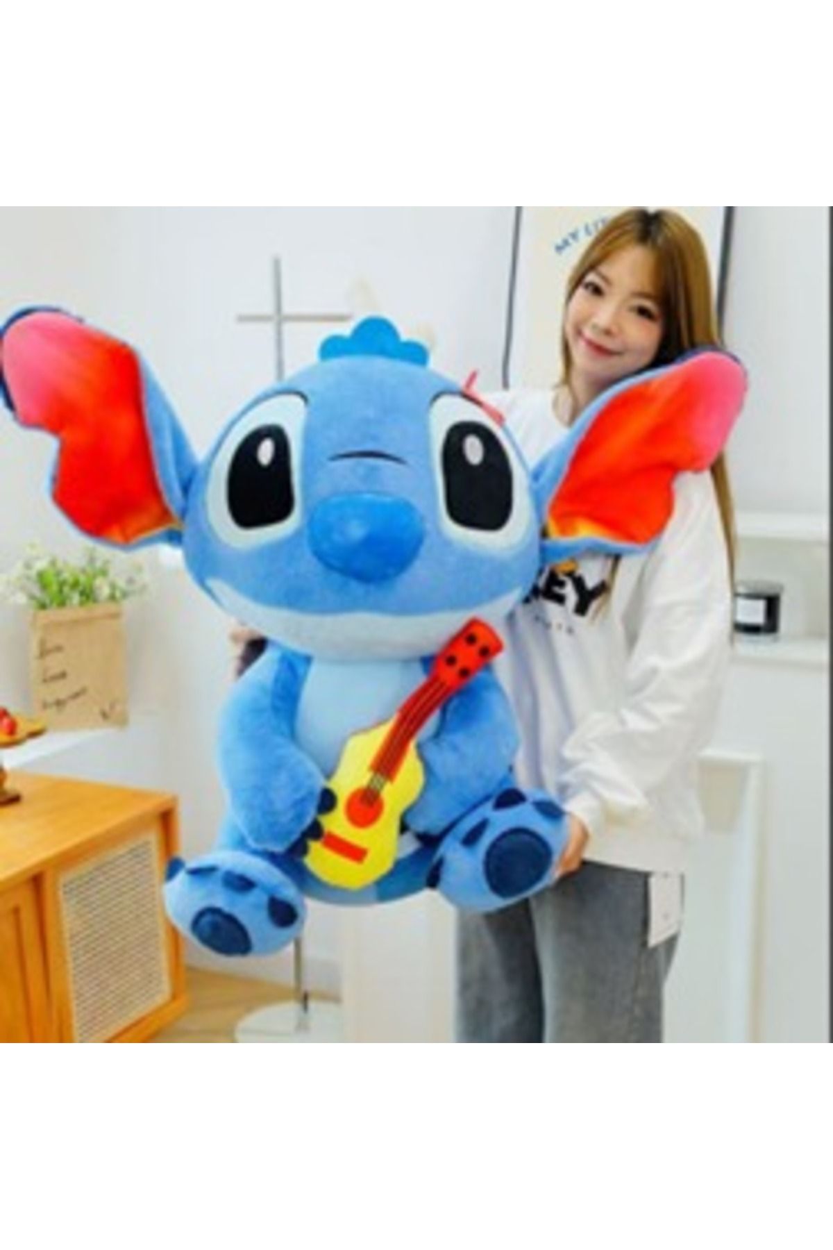 Online 60 Cm Sevimli Stitch Peluş Stich Lilo Peluş Oyuncak Yumuşak Uyku Arkadaşı Büyük Boy