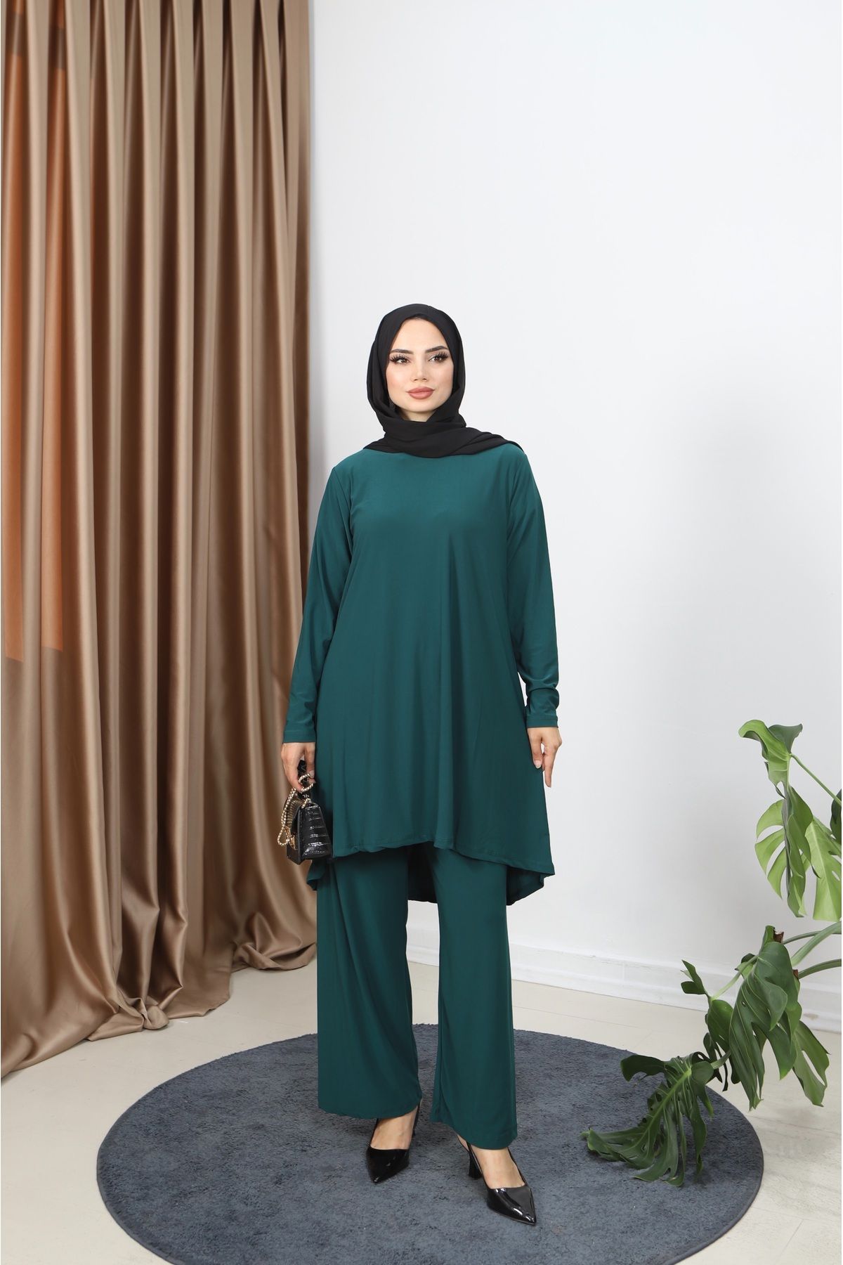 NİSUM MODA UZUN TUNİKLİ SANDY TAKIM