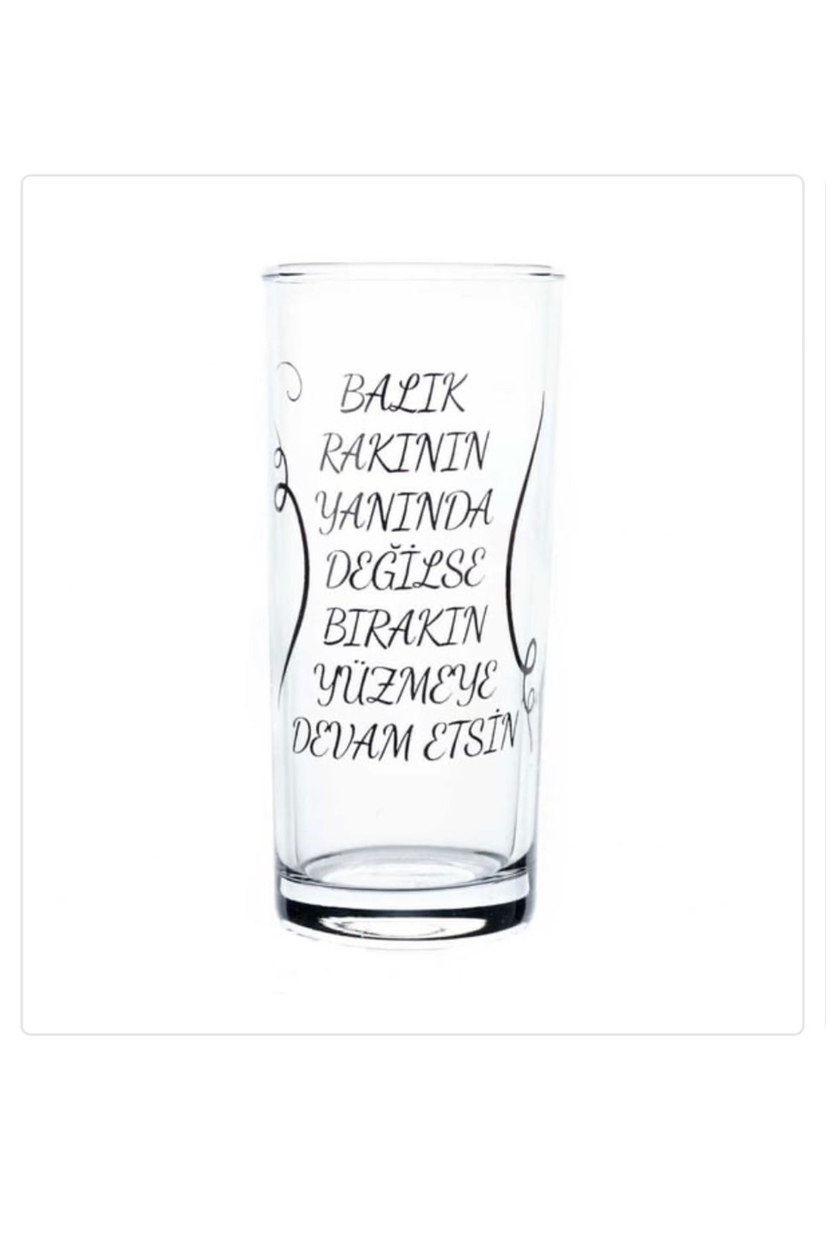 Madam accesorize Balık Rakının Yanında Değilse Bırakın Yüzmeye Devam Etsin Rakı Bardağı