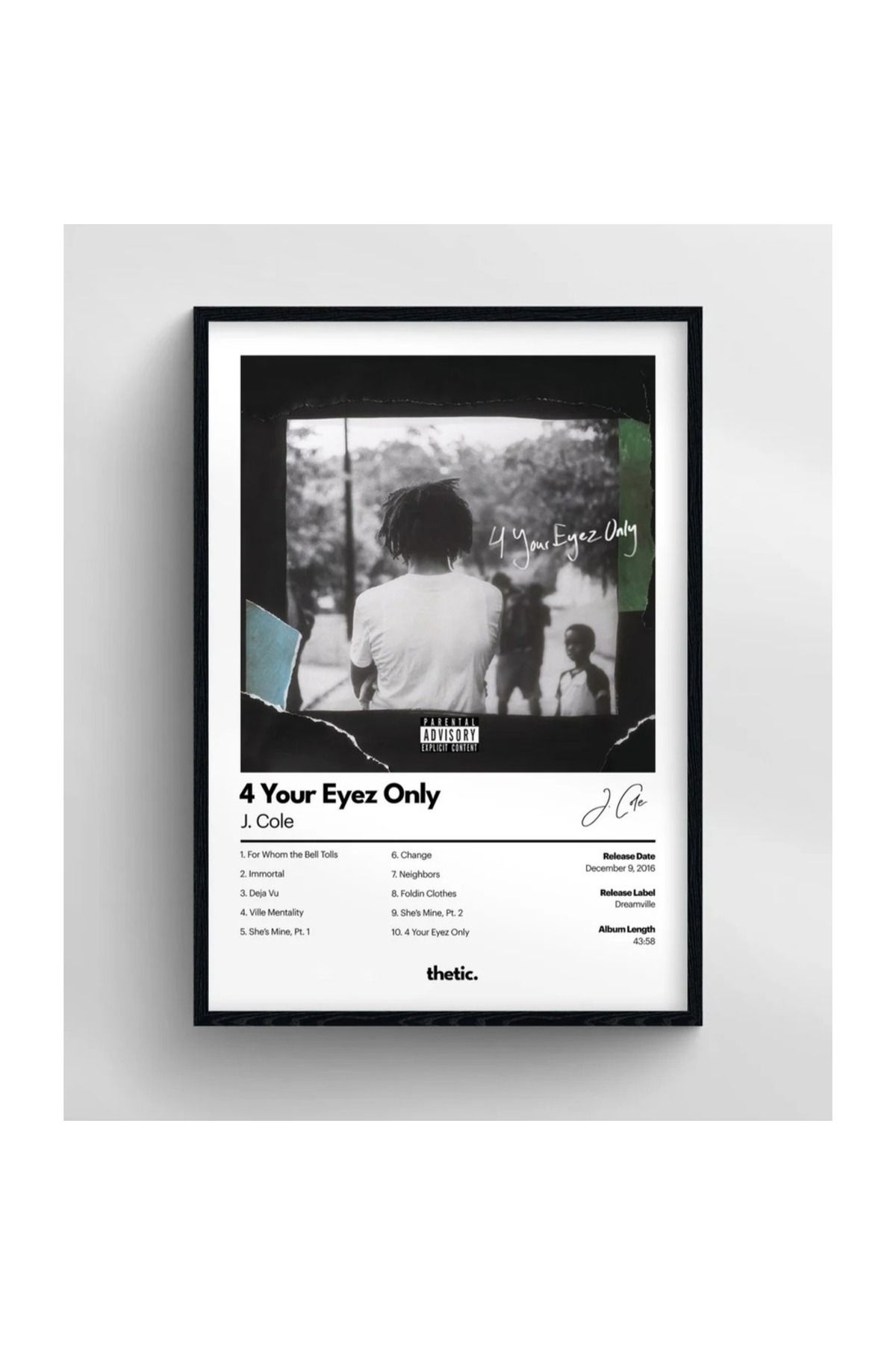 Thetic J.Cole - 4 YOUR EYEZ ONLY Albüm Koleksiyonu