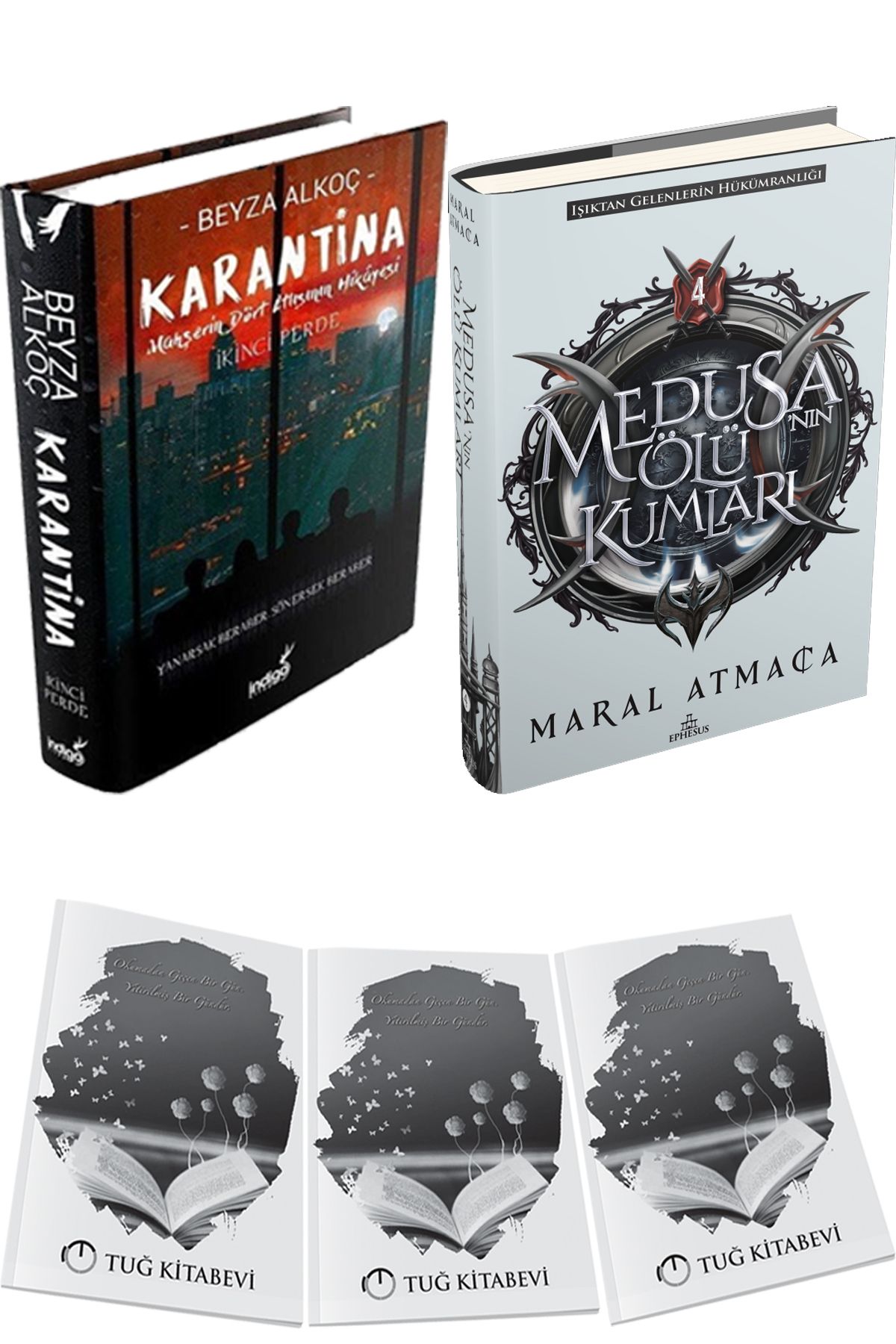 İndigo Kitap Karantina 2 Ciltli ve Medusanın Ölü Kumları 4 Ciltli + Hediyeli