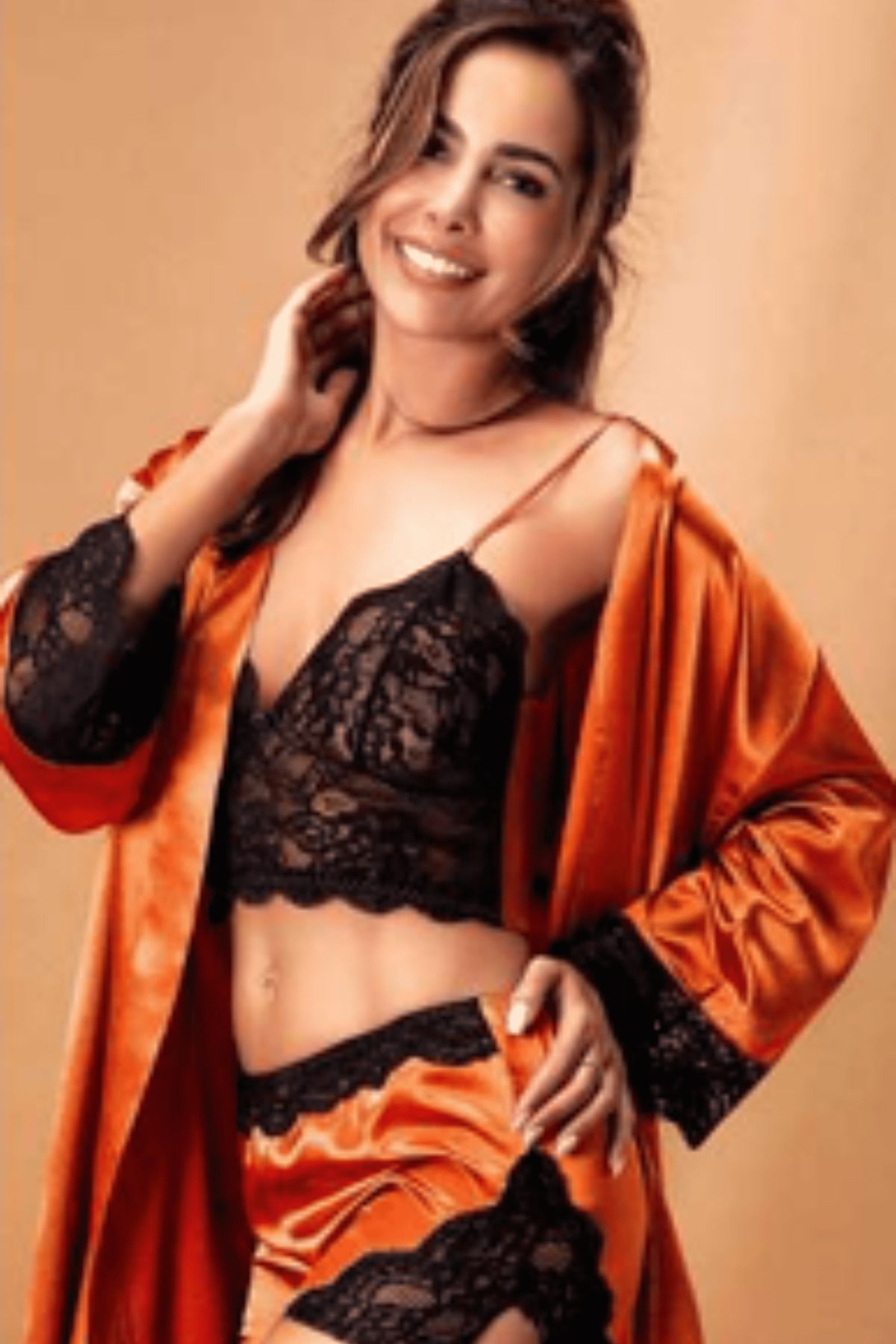 Mollycrush Kadın Bralette & Şortlu Kimono Takım 3509
