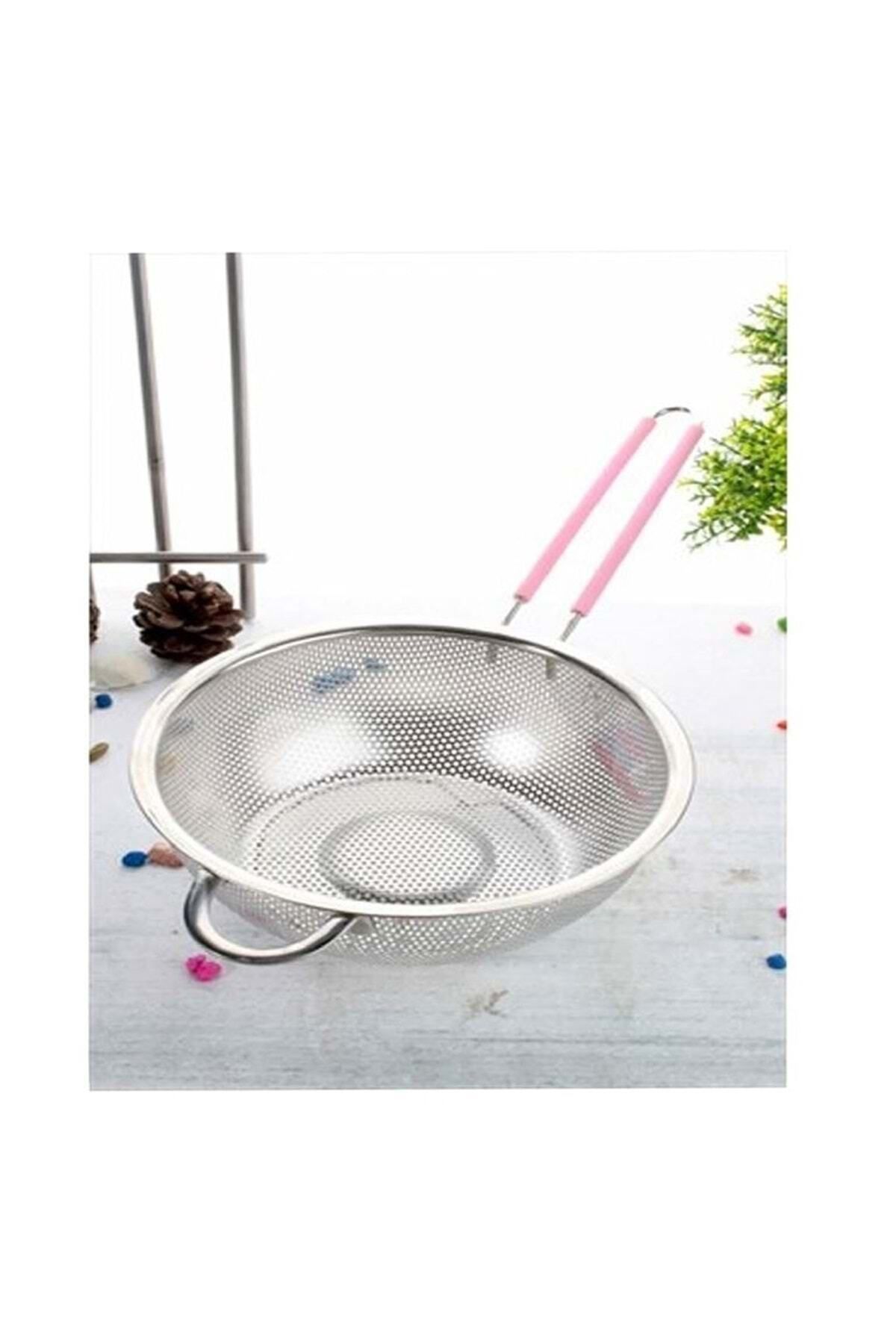ERC Ckr1919 Paslanmaz Çelik Mutfak Süzgeç 28cm - Pembe