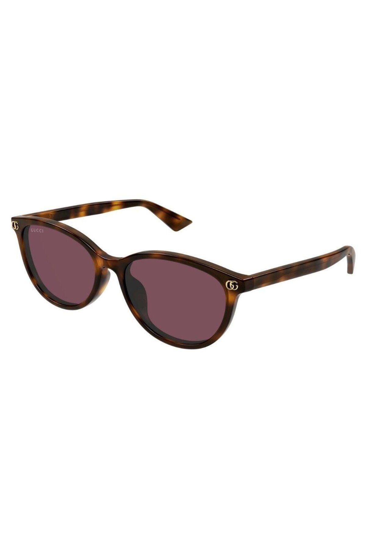 Gucci GG1818SK 002 56-17 Kadın Güneş Gözlüğü – Oval Çerçeve, Bordo Lens, UV400 Koruma