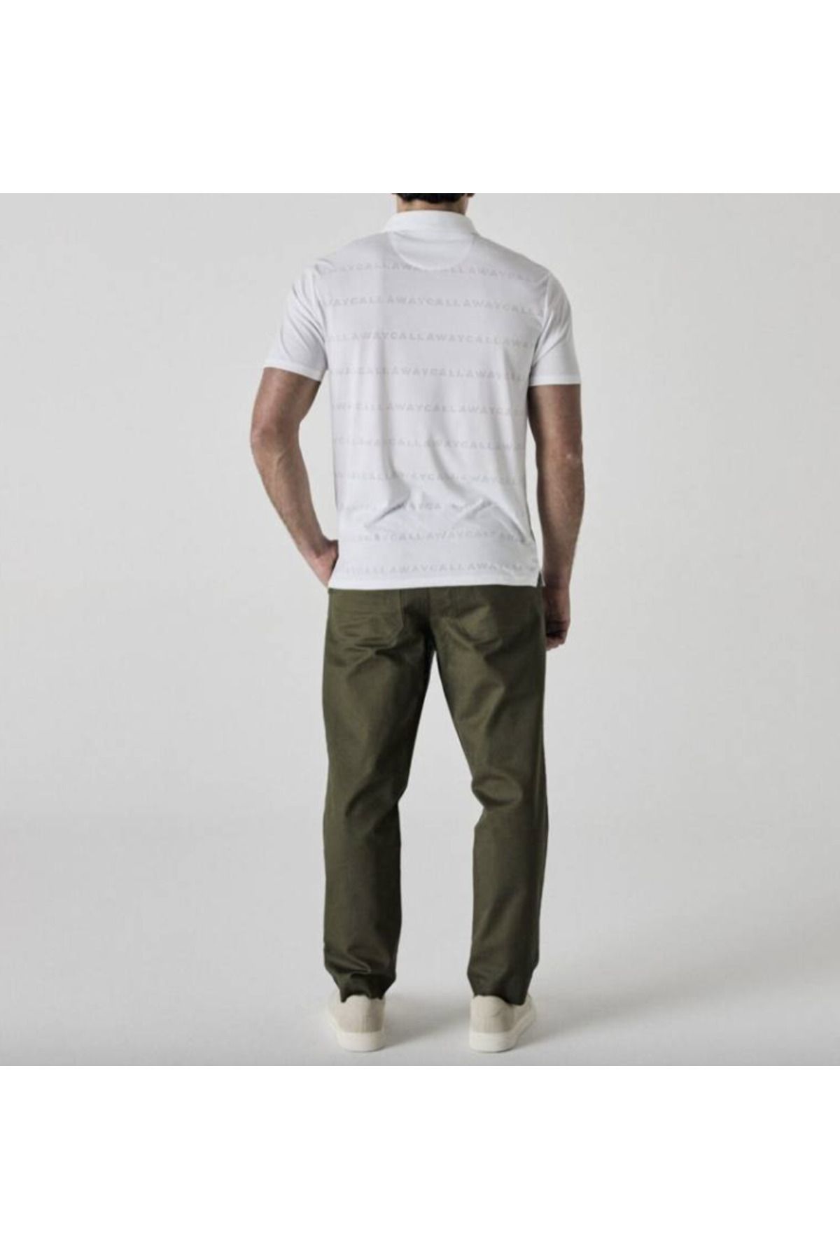 Callaway Logo Jacquard Polo Yaka Erkek Tshirt