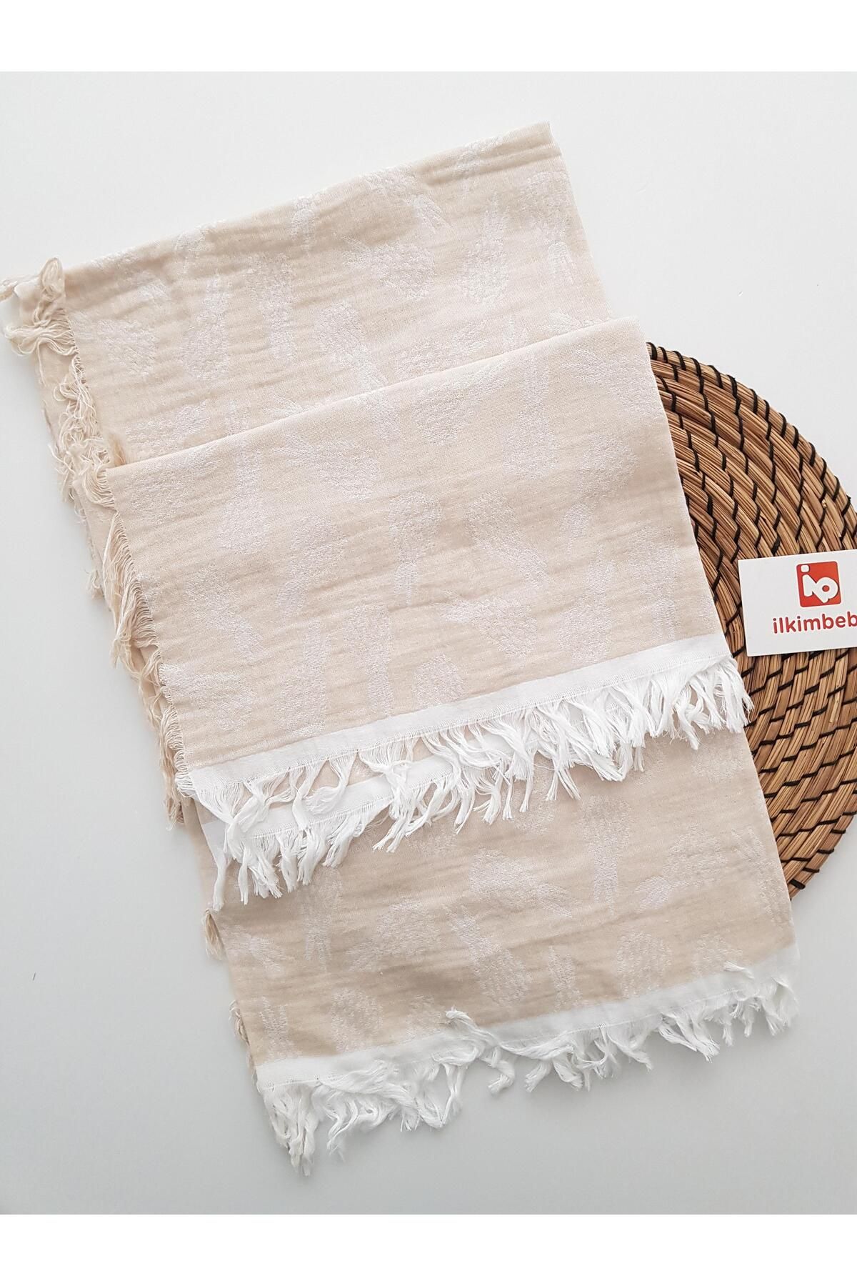 ilkimbebe Ananaslı Püsküllü Müslin Bebek Battaniyesi 120x120