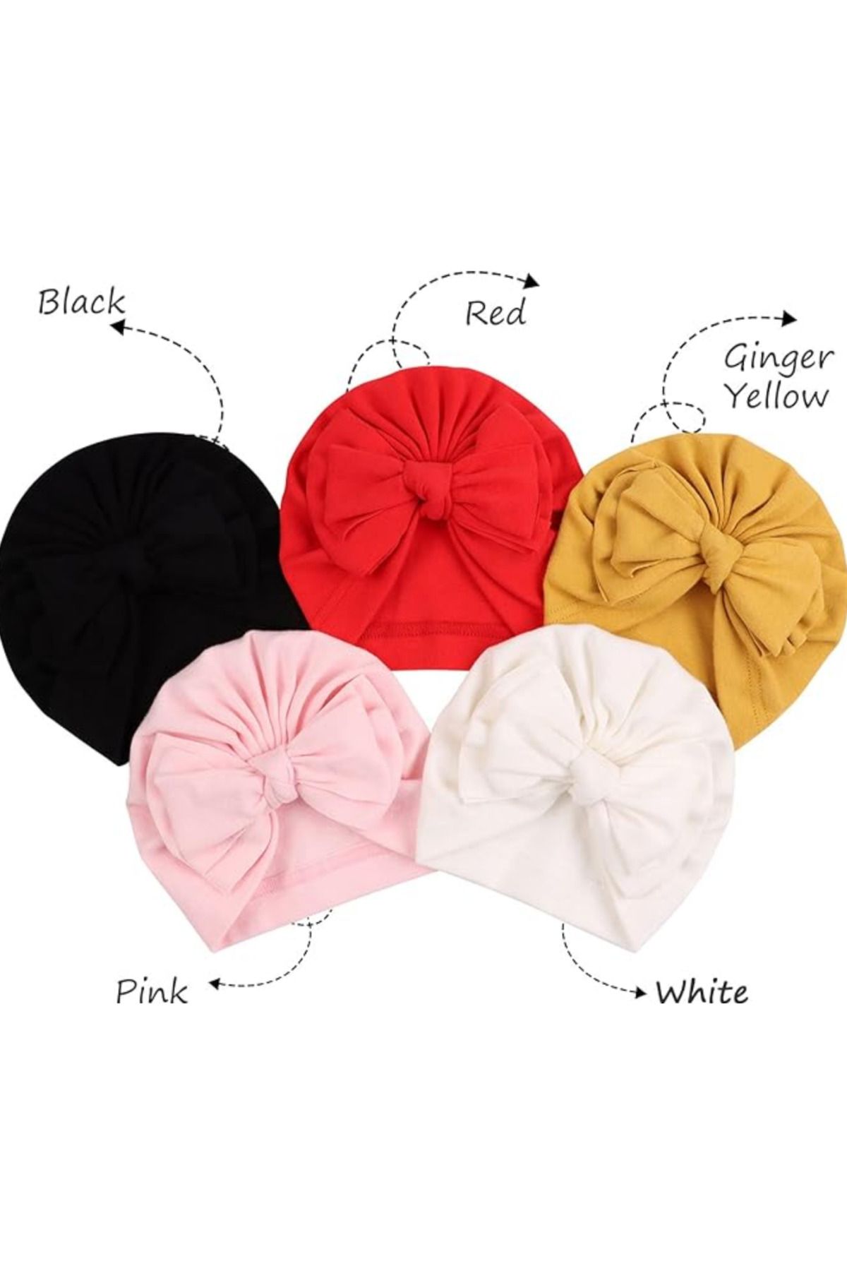 MASENKIDS ÇİFT KAT FİYONKLU BEBEK BONE BANDANA 5'Lİ SET EKSTRA YUMUŞAK