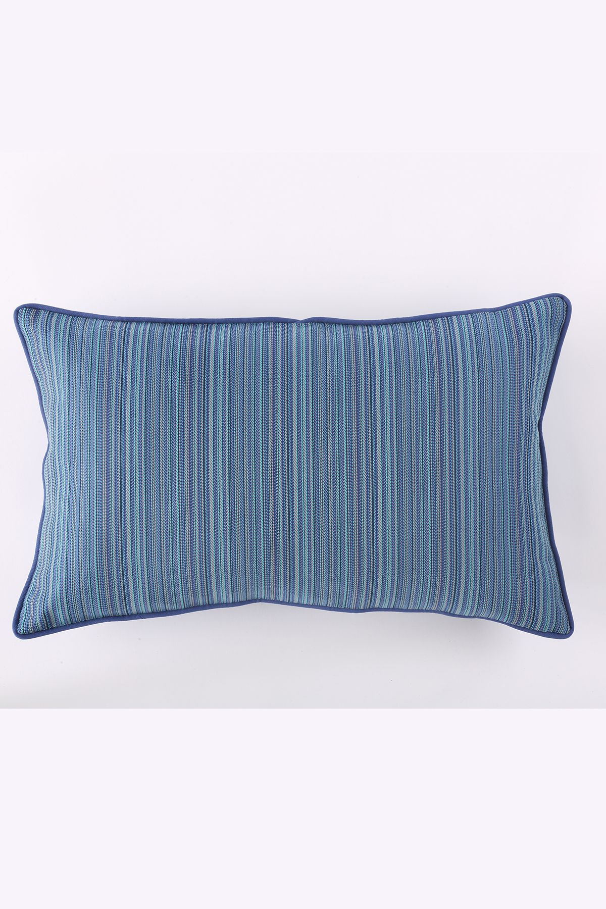 PS FABRIC Mavi Outdoor Kırlent Kılıfı – 30x50 cm Su İtici, Solmaz Kumaş