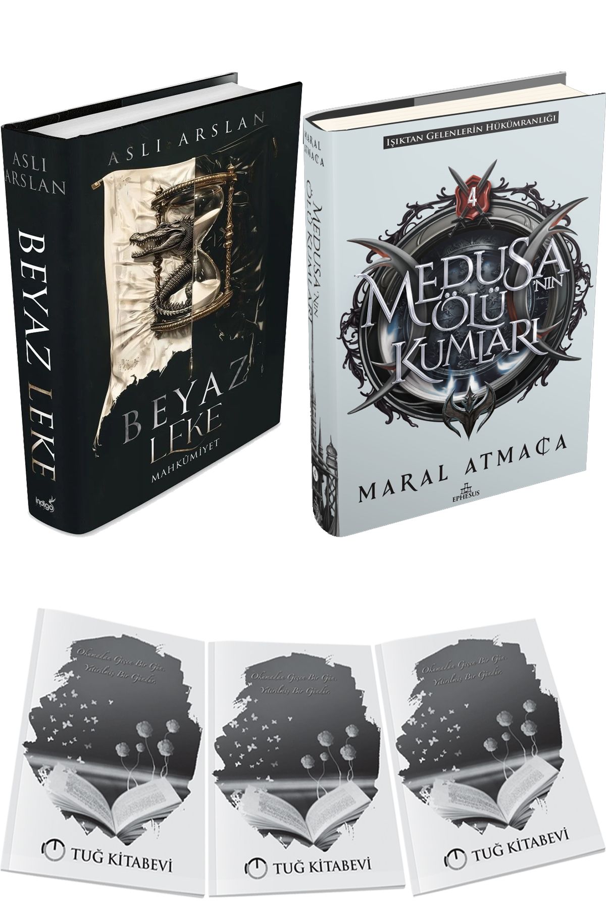 İndigo Kitap Beyaz Leke Mahkumiyet Ciltli ve Medusanın Ölü Kumları 4 Ciltli + Hediyeli