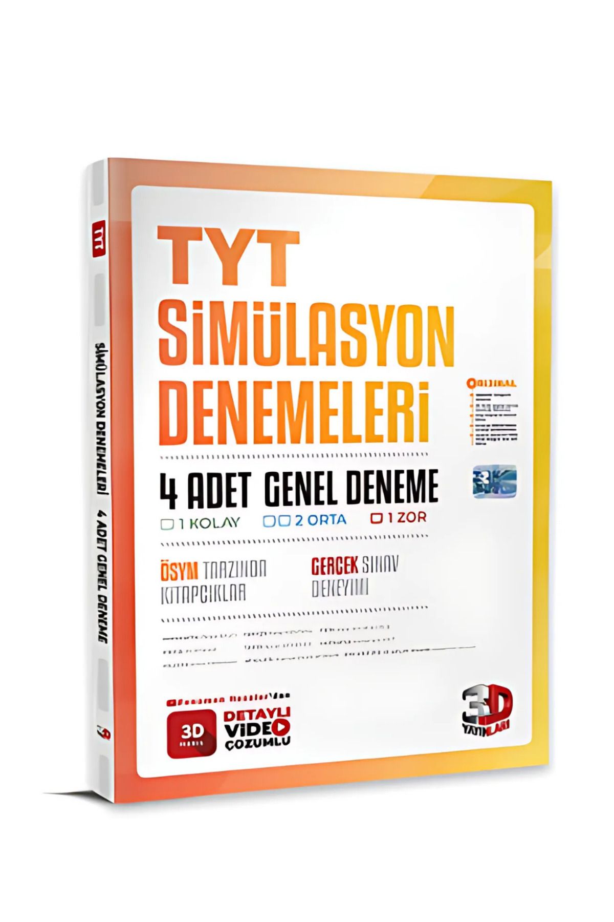3D Yayınları 2026 3D TYT 4'lü Simülasyon Genel Deneme