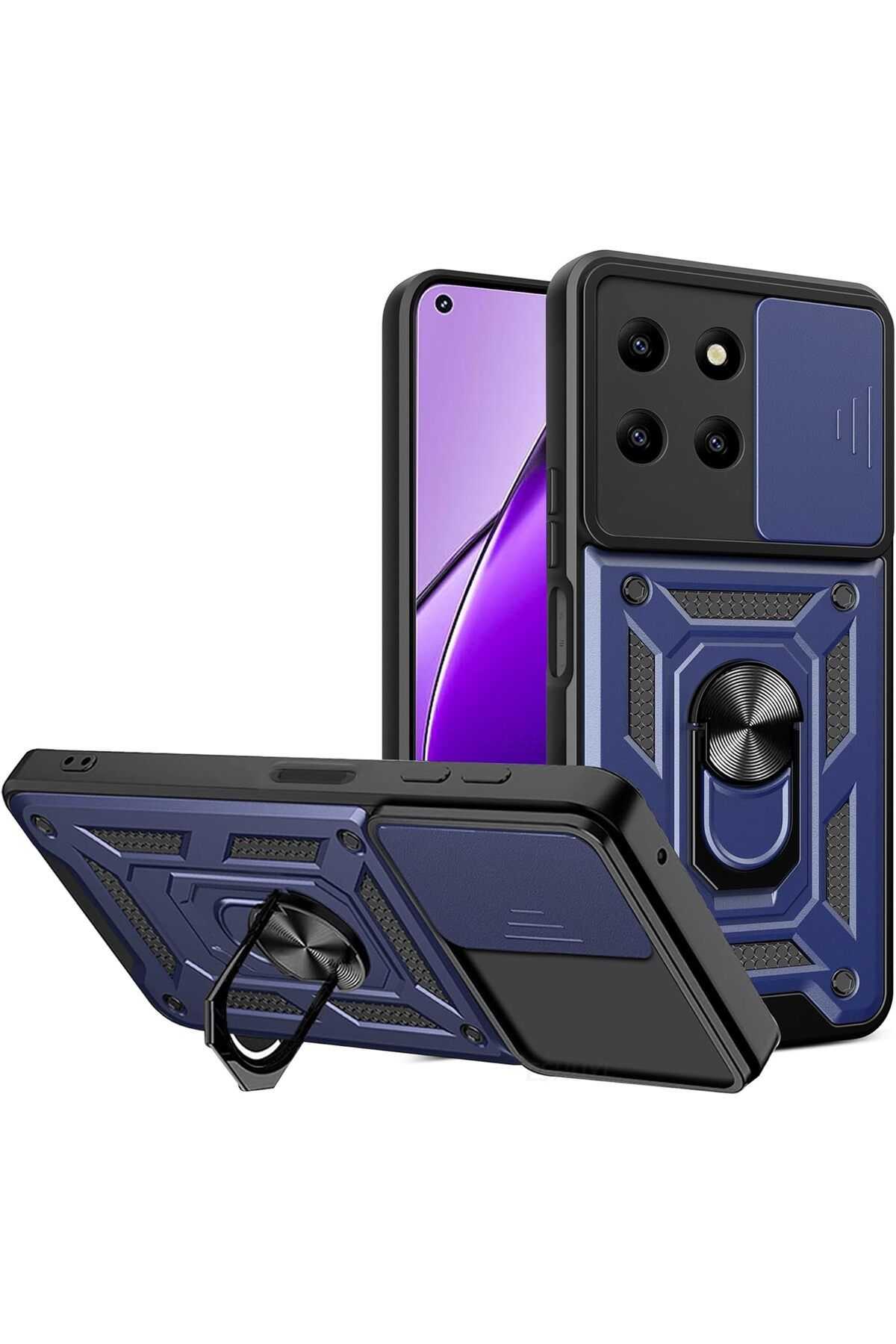 Teleplus Realme 11 4G Kılıf Kamera Sürgülü Defense Pars Tank Kapak