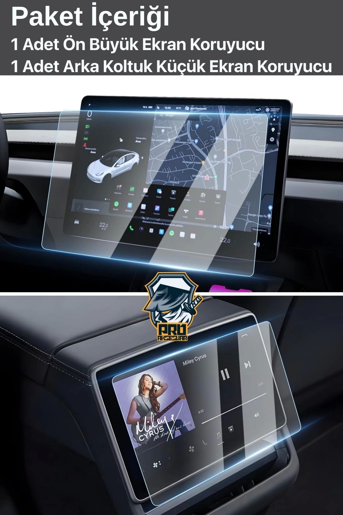 Lopard-For Tesla Model Y Juniper 2025 Anti-Fingerprint Nano Screen Protector for Front and Passenger Screen 2in1 Front 1 2