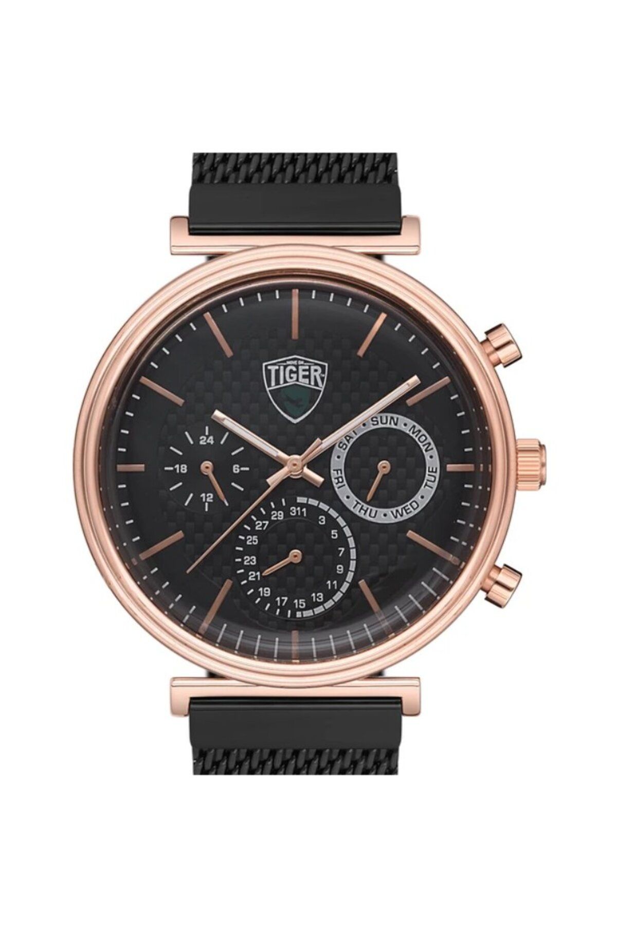 Tiger TI-2121MSRS SAFİR CAMLI TIGER ÇELİK ERKEK SAATİ