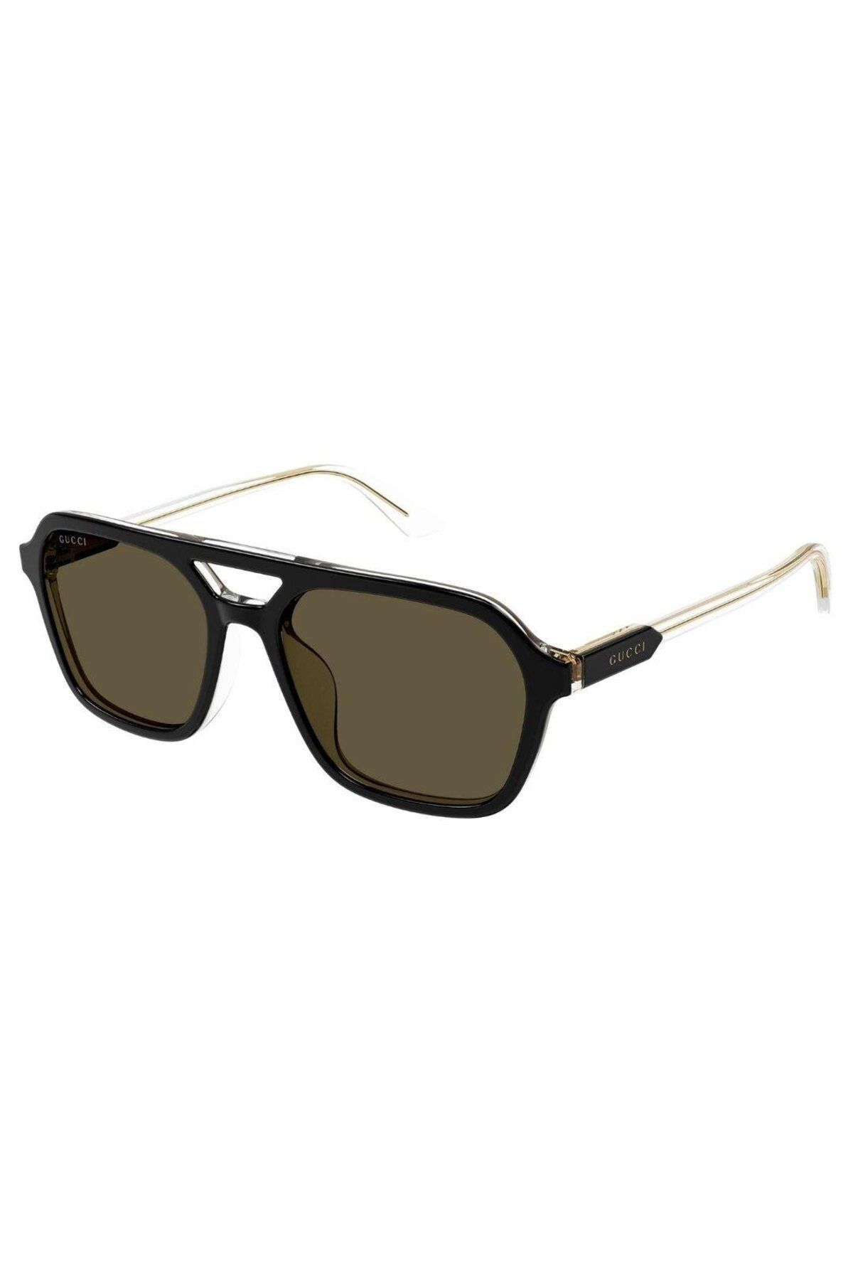 Gucci GG1823SA 003 57-18 Unisex Güneş Gözlüğü – Lüks Asetat Çerçeve, Geometrik Tasarım, UV400 Koruma
