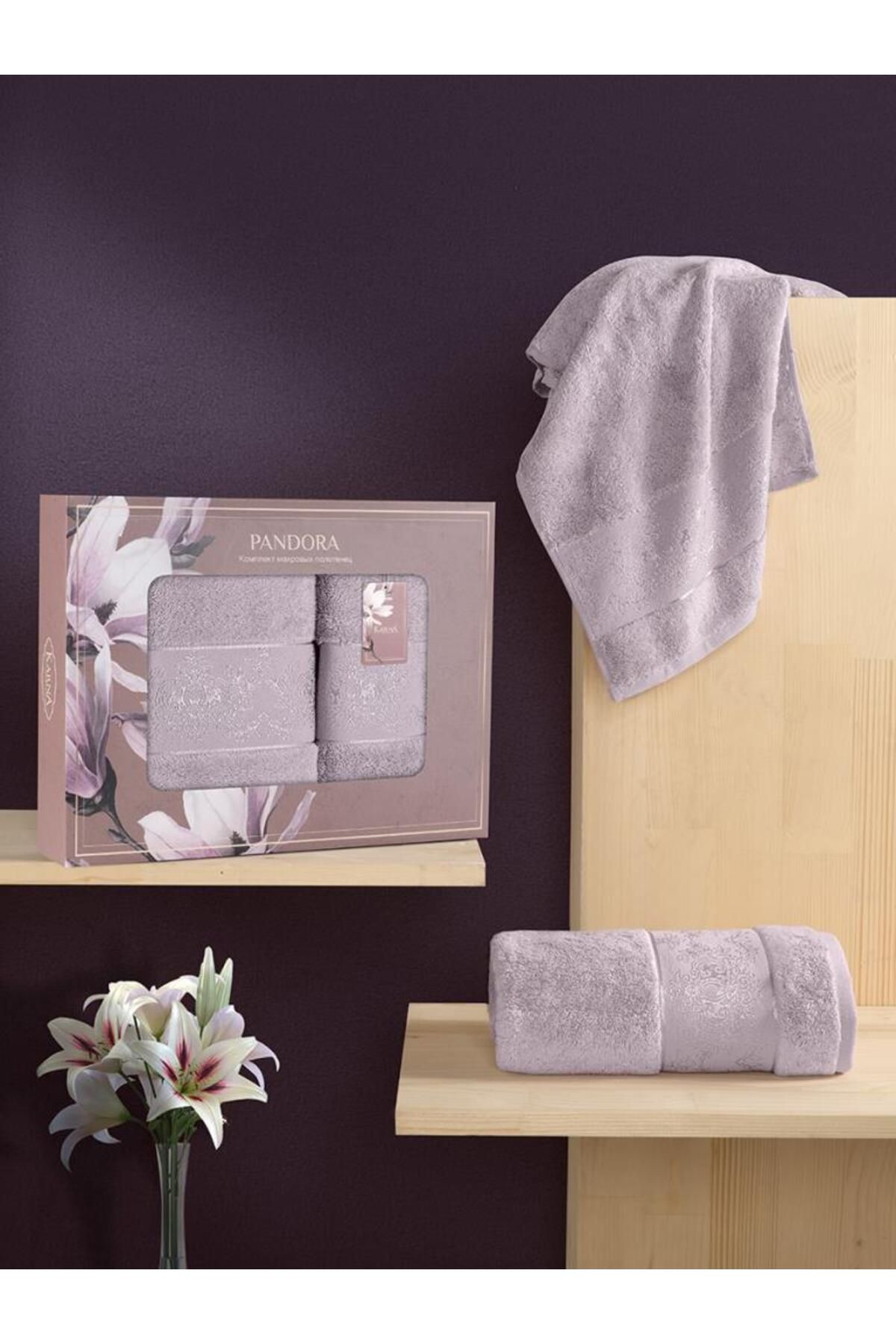 Karna Home Bambu Dokulu 2’li Havlu Takımı 50x90