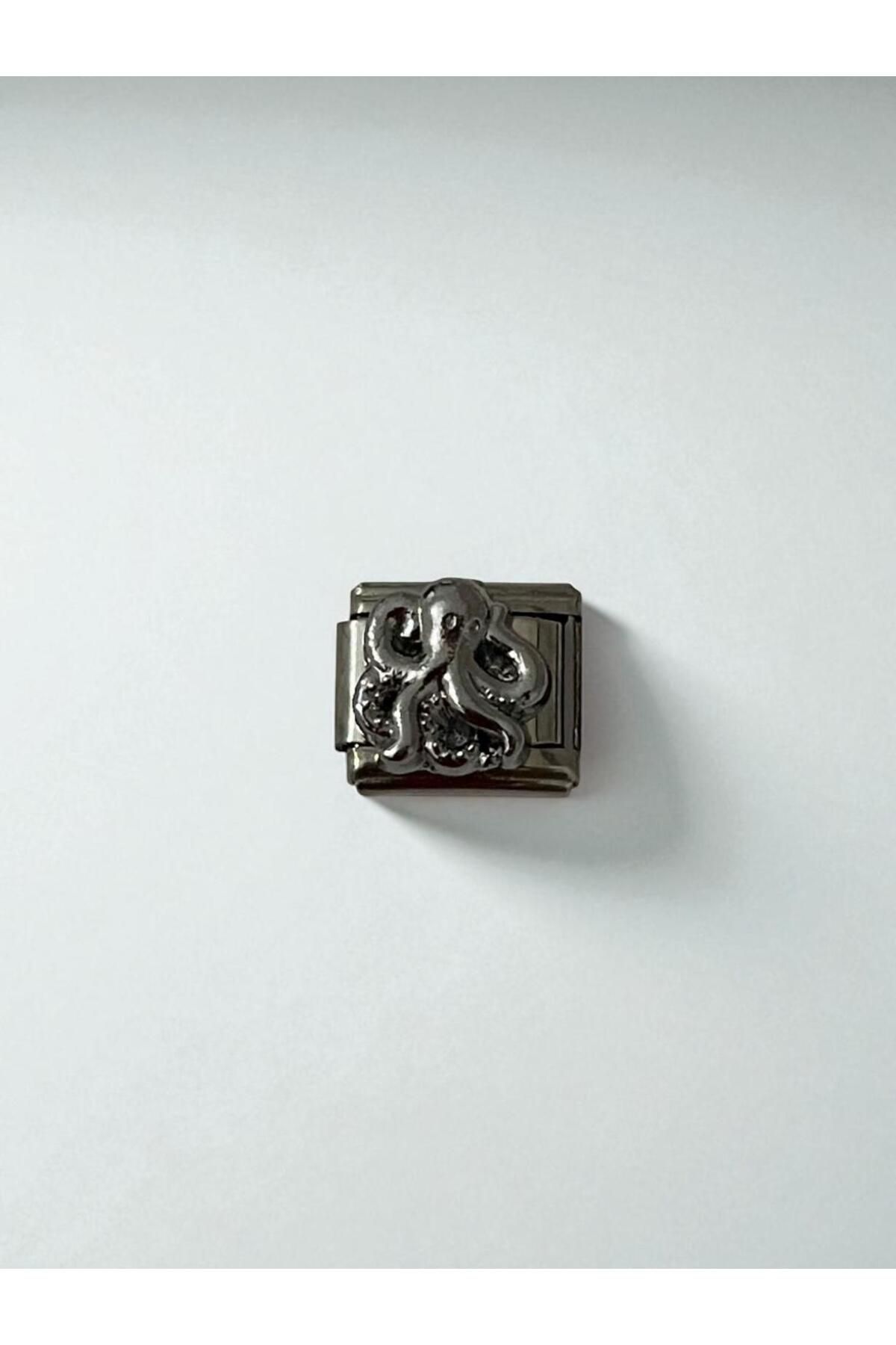 CandlePie Ahtapot Desenli Çelik Charm