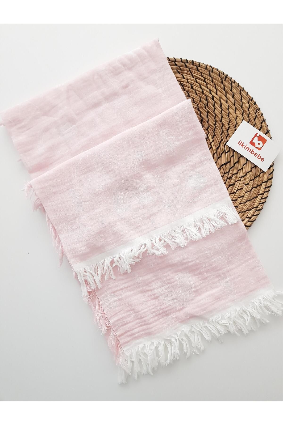 ilkimbebe Gökkuşağı Püsküllü Müslin Bebek Battaniyesi 120x120