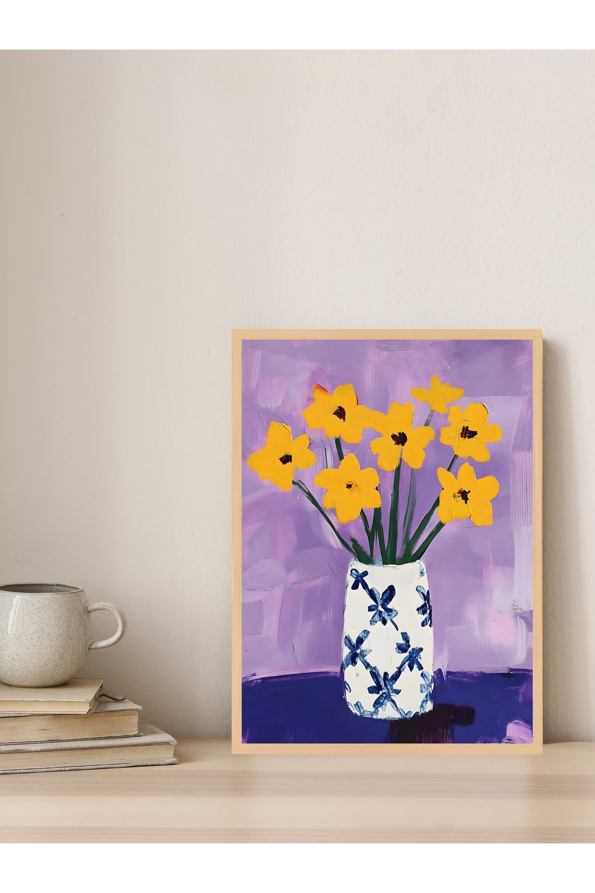Tuba Decor Tek parça Ahşap Çerçeve Görünümlü MDF Tablo
