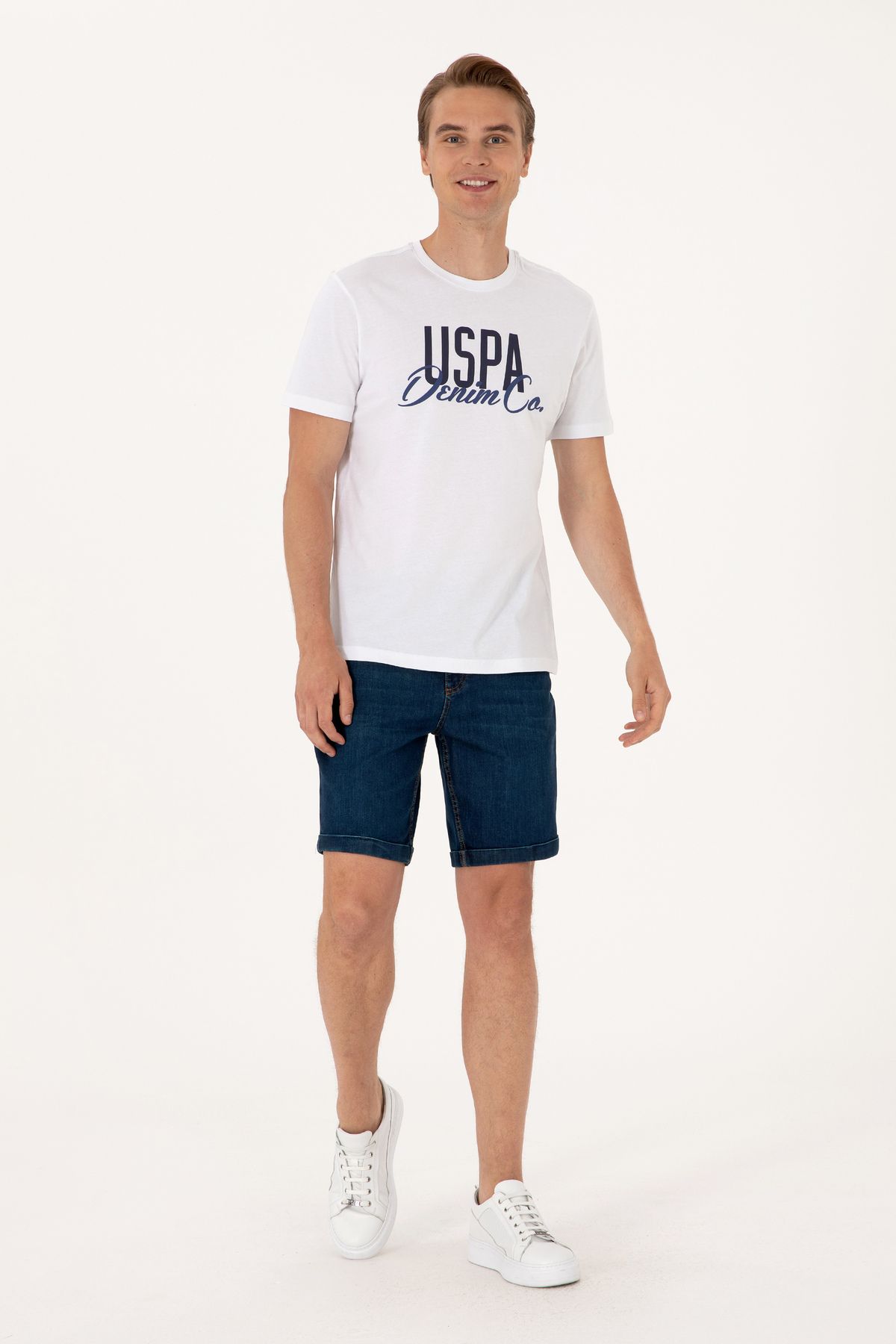 U.S. Polo Assn. Erkek Yeşil Jean Şort 50306058-DN0030
